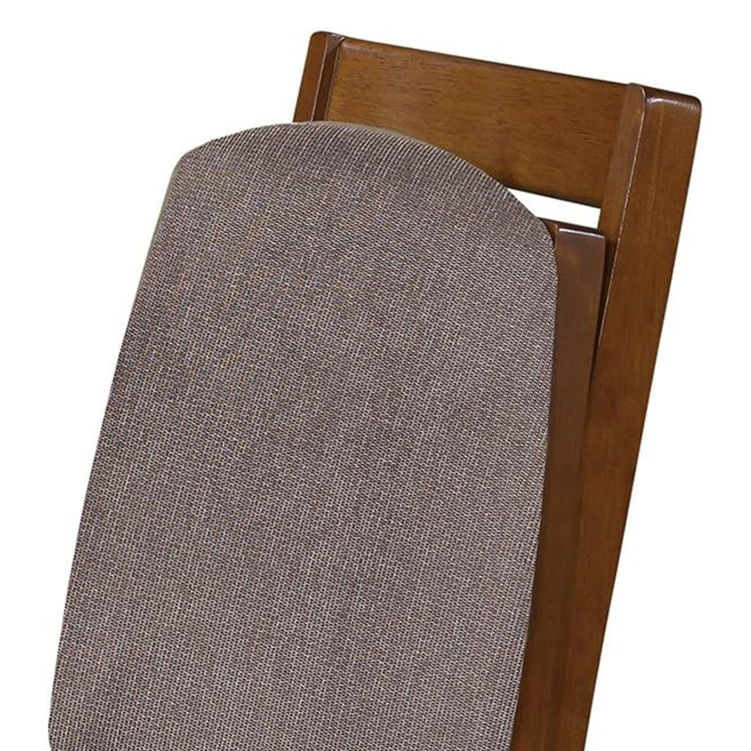 MECO Stakmore Classic Upholstered Seat Folding Chair Set, Fruitwood (2 Pack) - VMInnovations