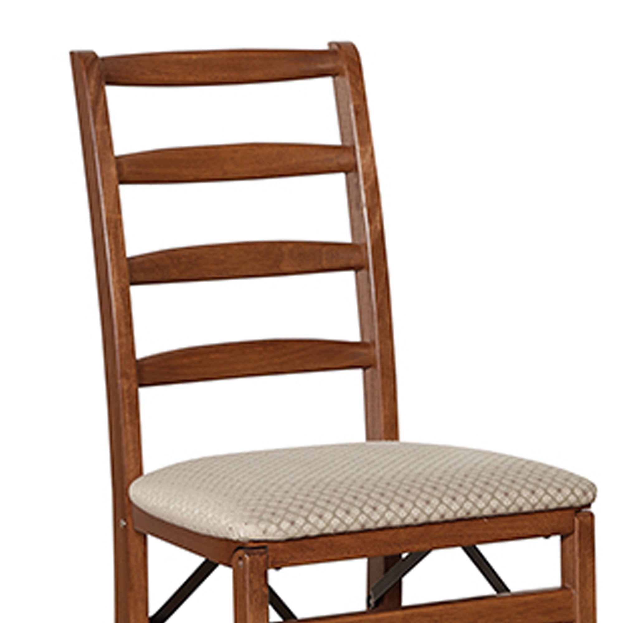 MECO Stakmore Shaker Upholstered Seat Folding Chairs, Cherry (2 Pack) (Used) - VMInnovations