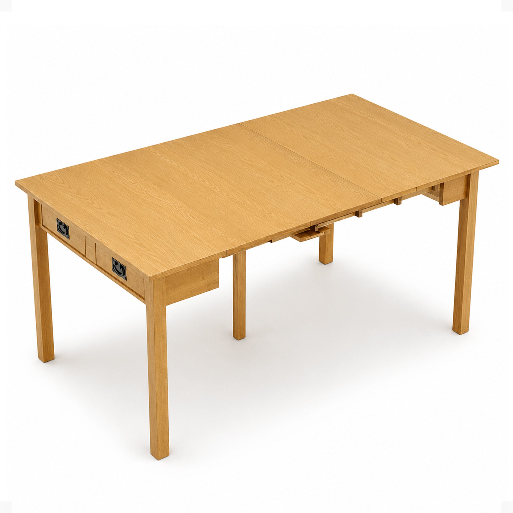 MECO Stakmore Solid Wood Traditional Expanding Dining Table Console, Oak Frame