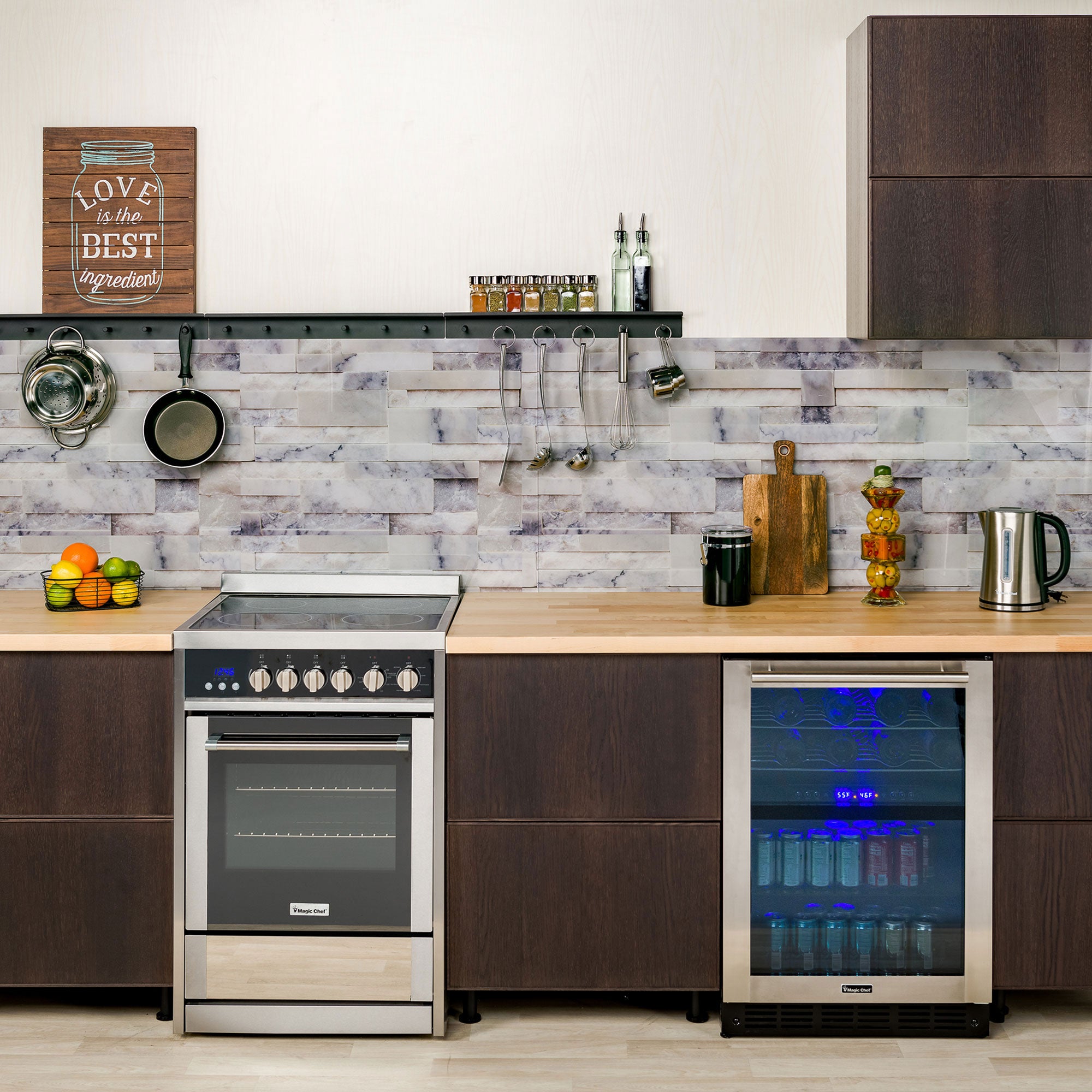 Magic Chef MCSRE24S Stainless Steel Electric Range with Convection and 4 Burners - VMInnovations
