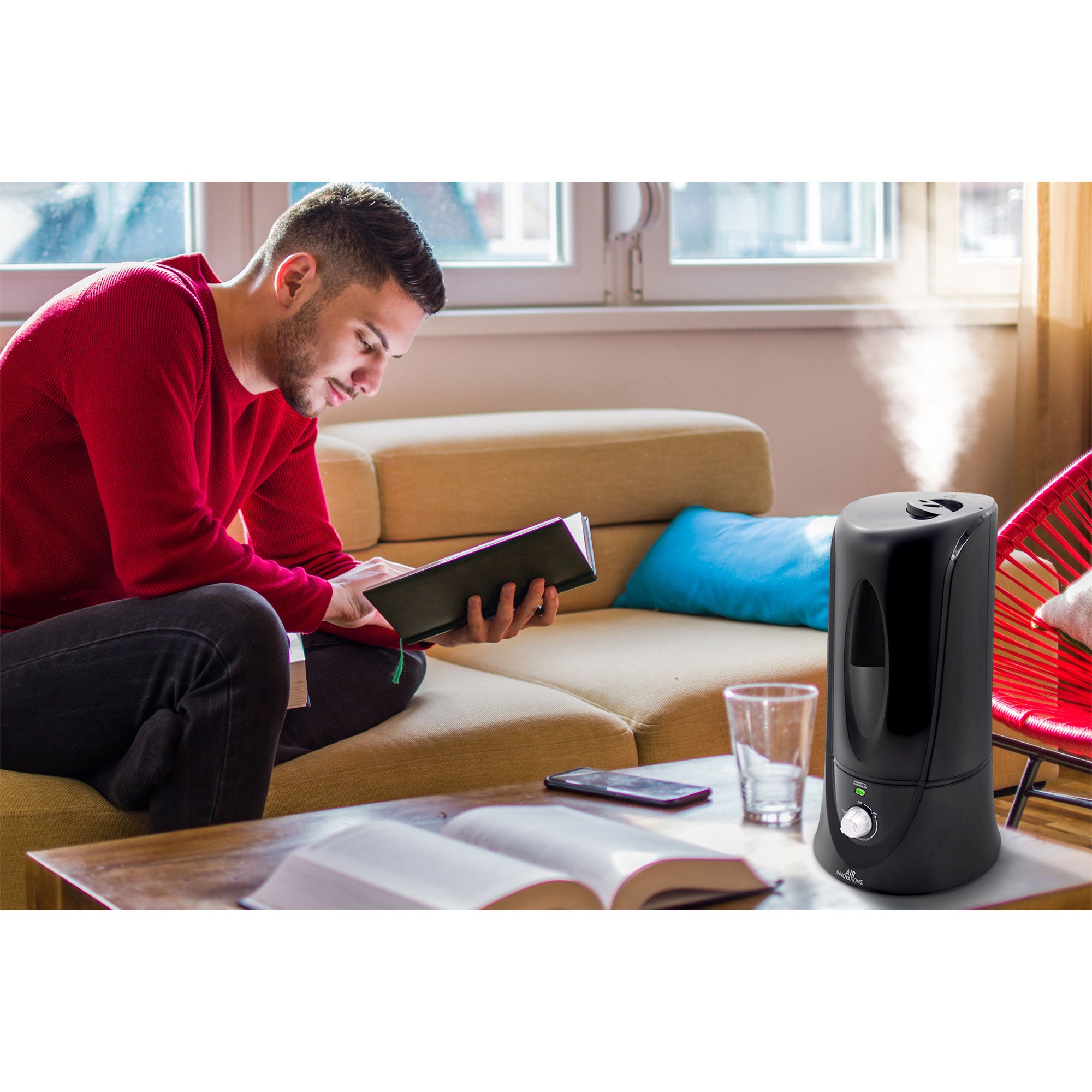 Air Innovations 1.1 Gal Cool Mist Humidifier for Medium Rooms, Black (Open Box) - VMInnovations