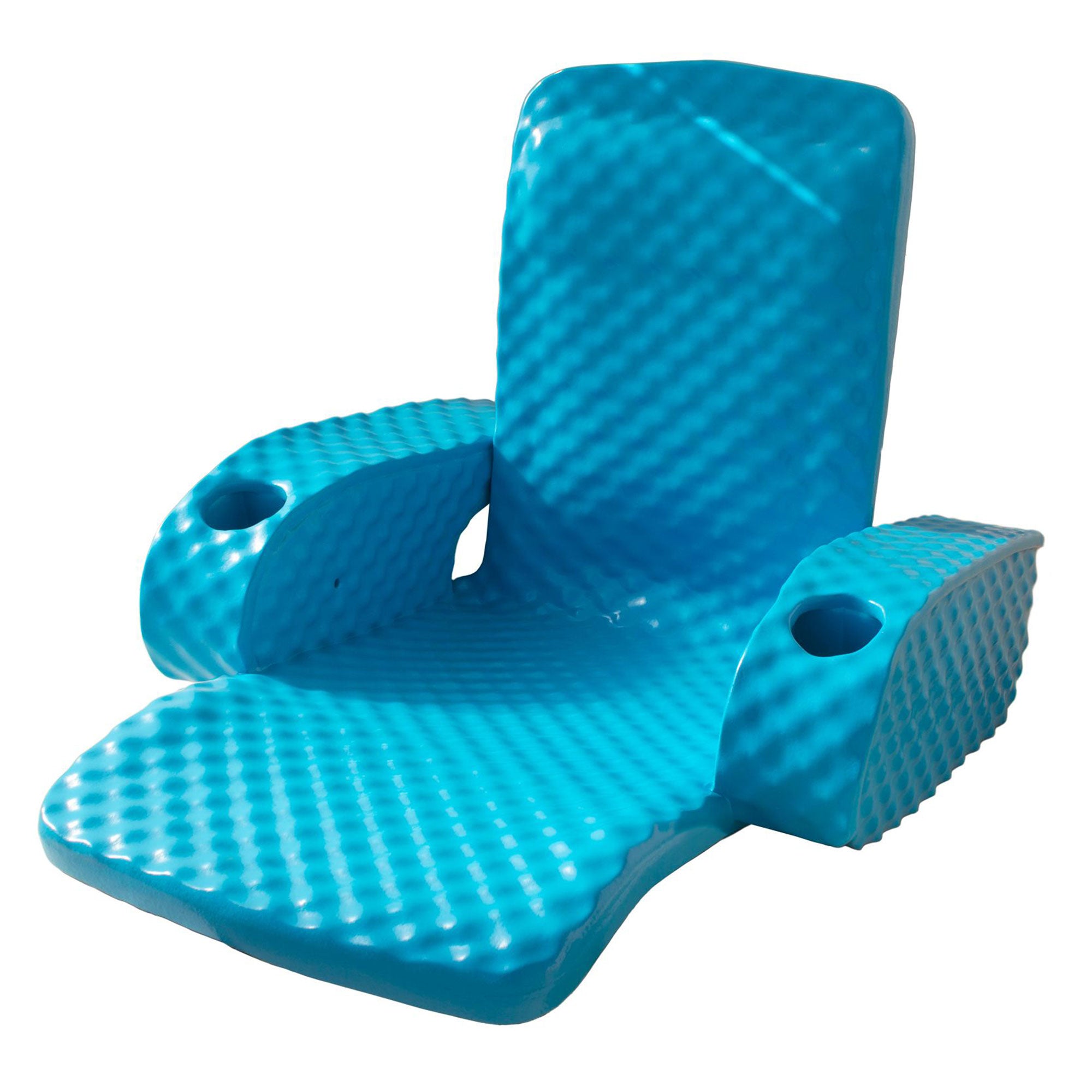 TRC Recreation Folding Baja Chair Swimming Pool Float, Marina Blue (Open Box) - VMInnovations