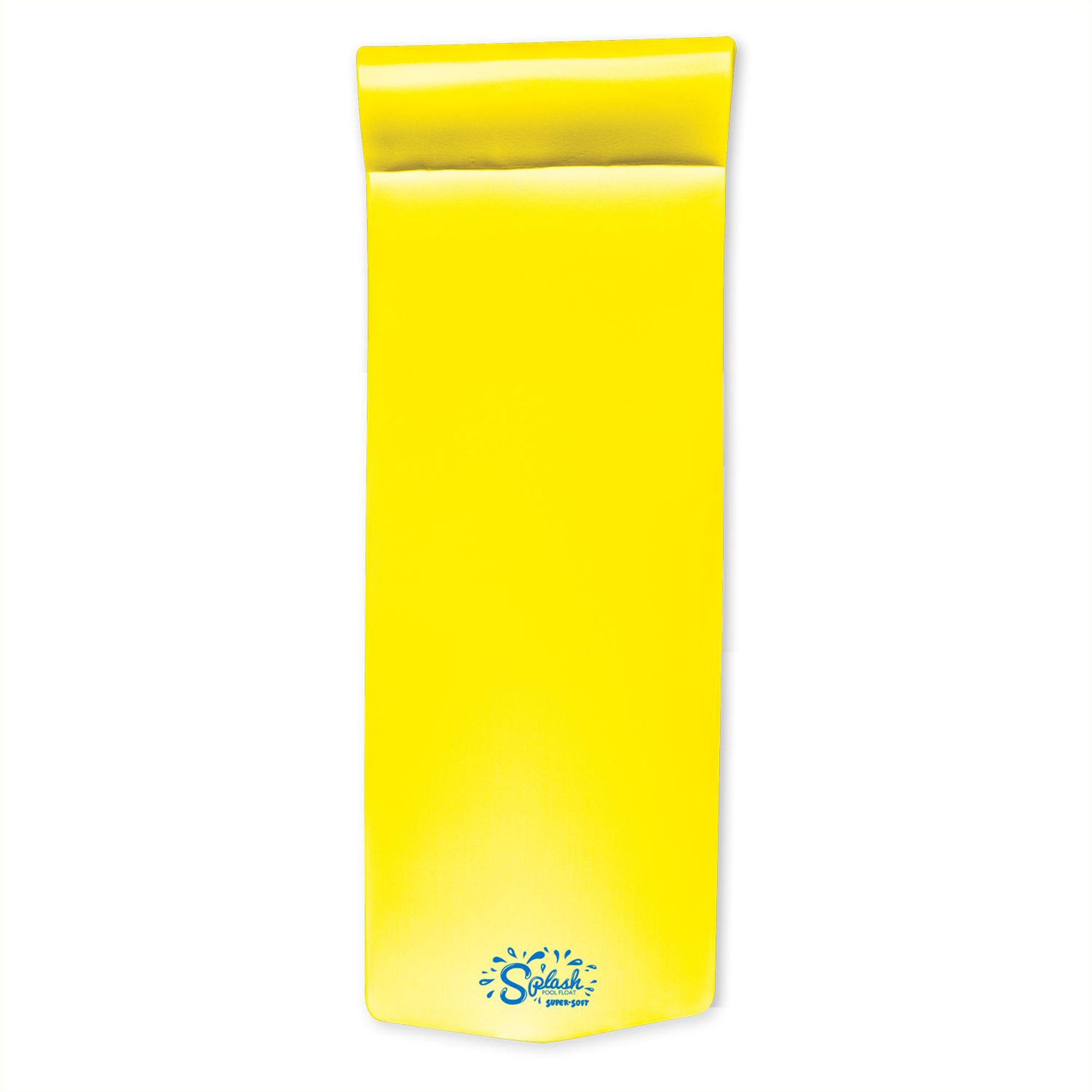 TRC Recreation Splash 1.25" Thick Foam Pool Lounger Float Mat, Yellow (Open Box) - VMInnovations
