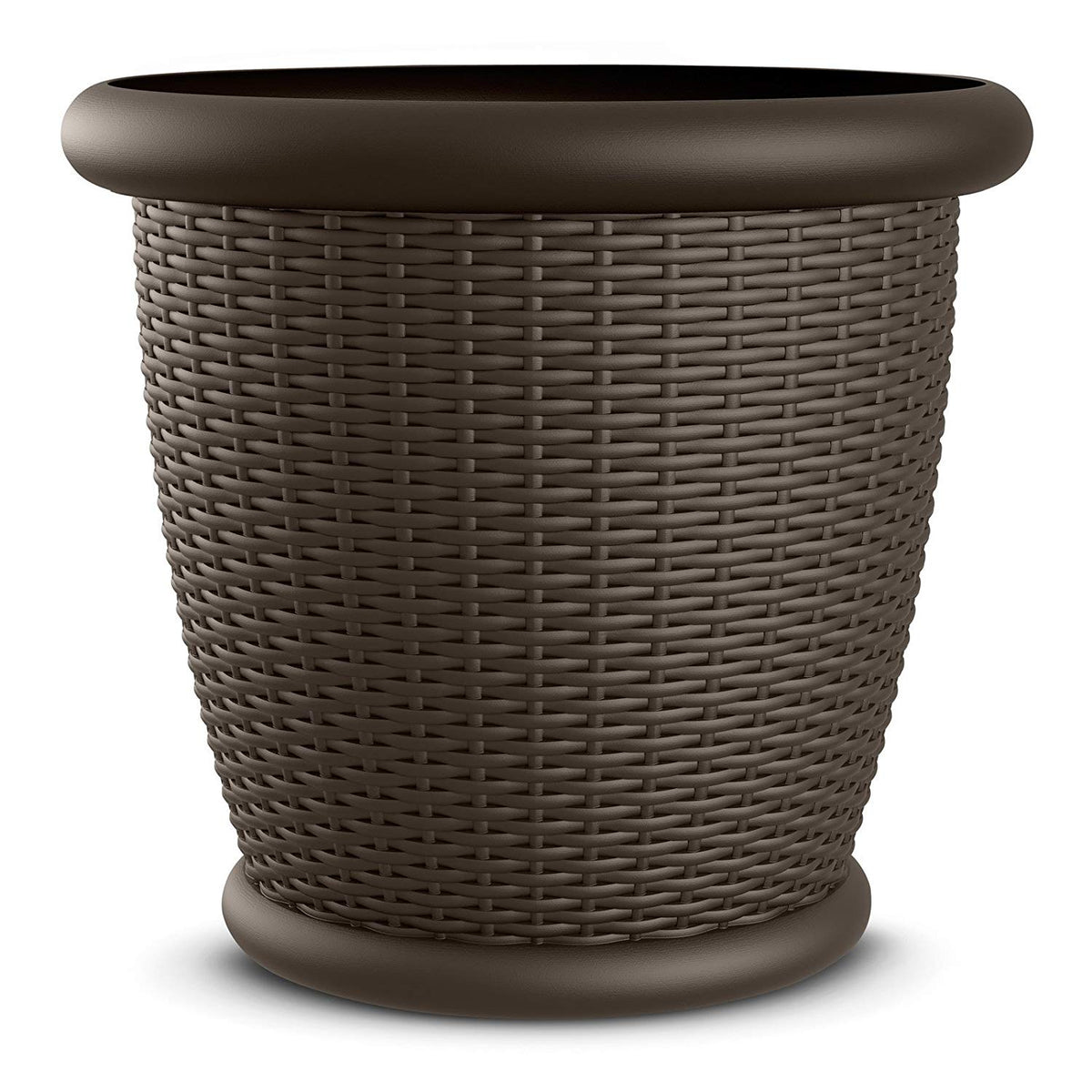 Suncast Willow 22" Diameter Wicker Patio Planter Pot (2 Pack) (Open Box)