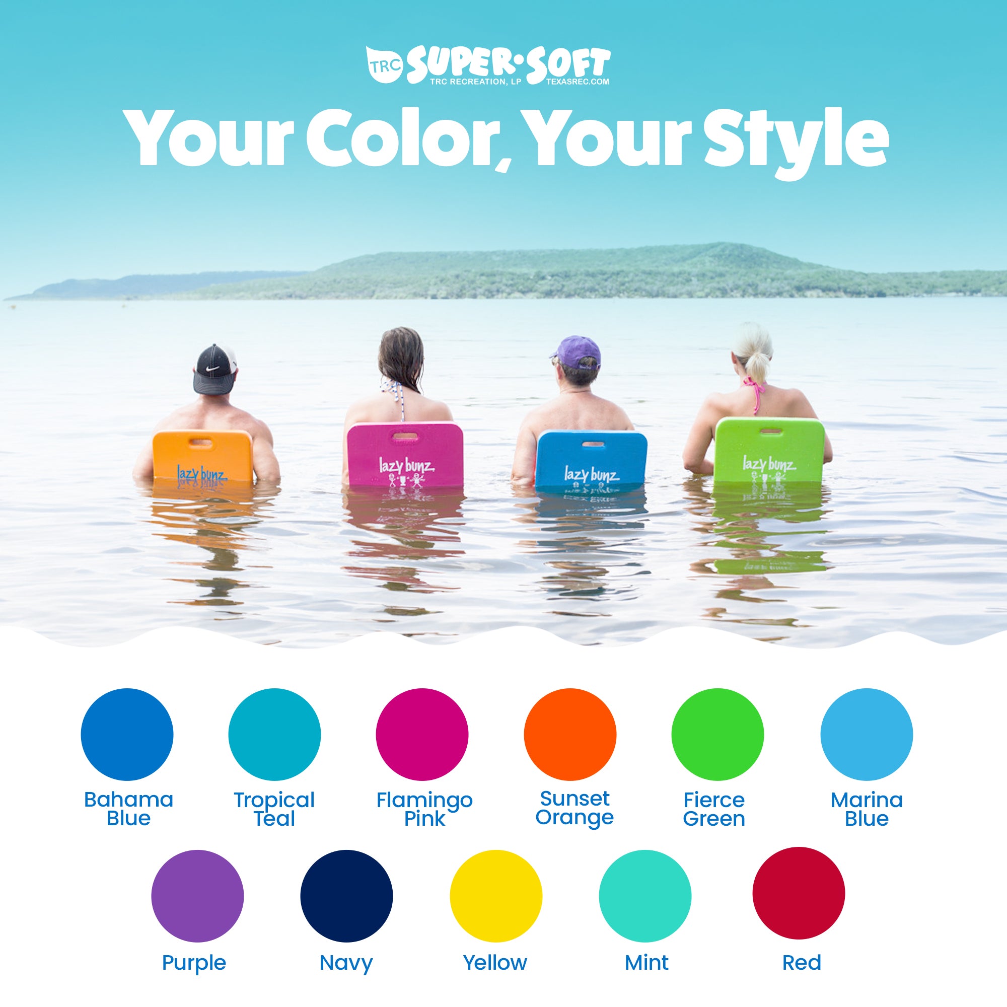 TRC Recreation Lazy Bunz Foam Water Saddle Pool Lounger Float, Yellow (Used) - VMInnovations