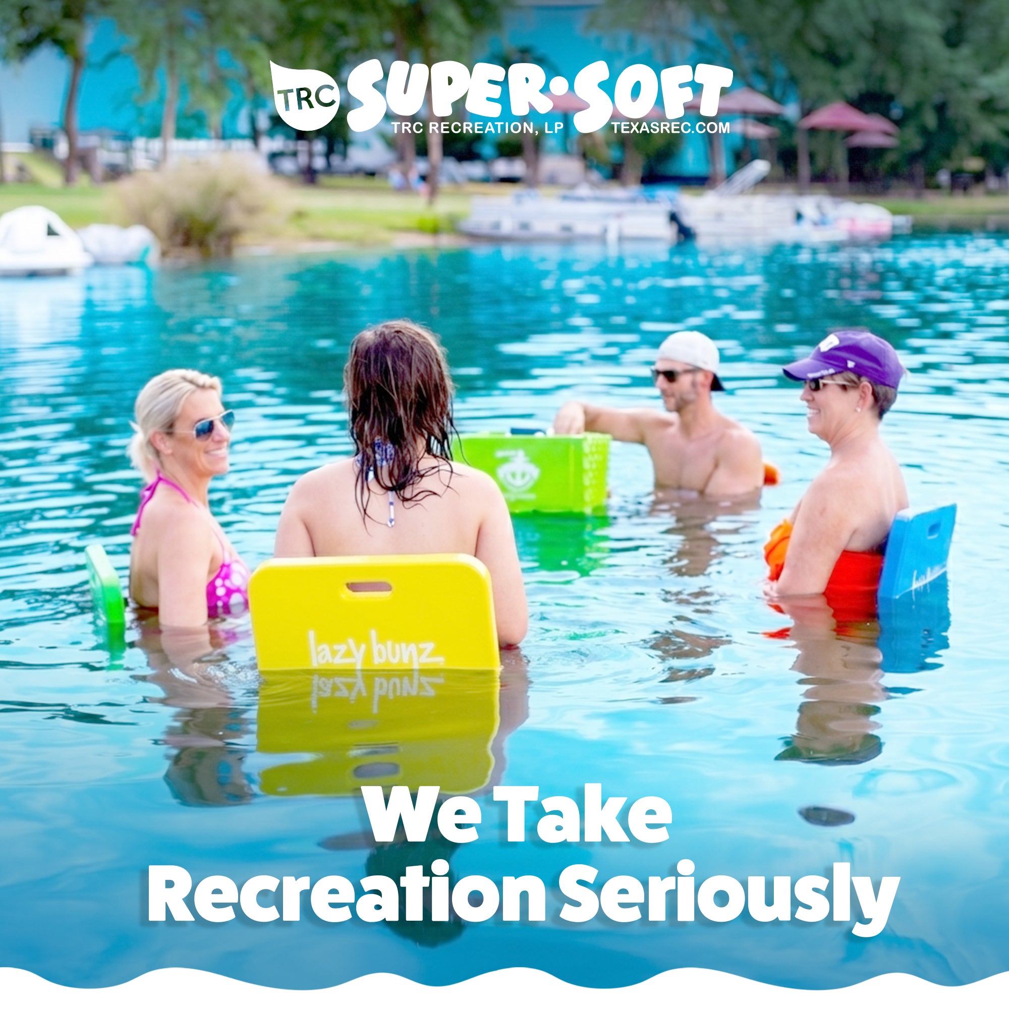 TRC Recreation Lazy Bunz Foam Water Saddle Pool Lounger Float, Yellow (Used) - VMInnovations