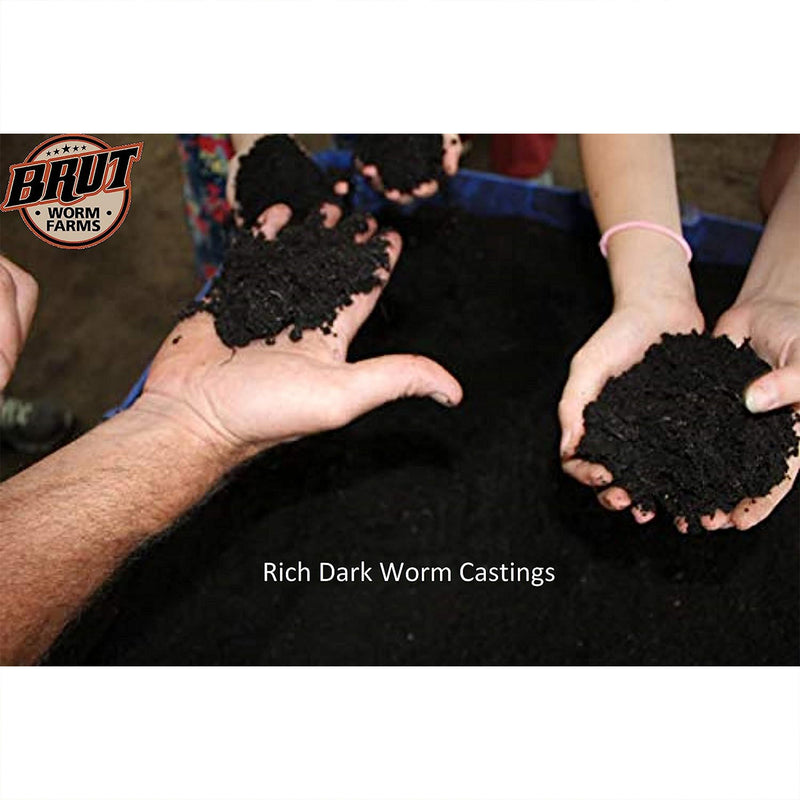 Brut Worm Farms Organic Worm Castings Soil Builder, 30 Pound Bag (10 Pack)