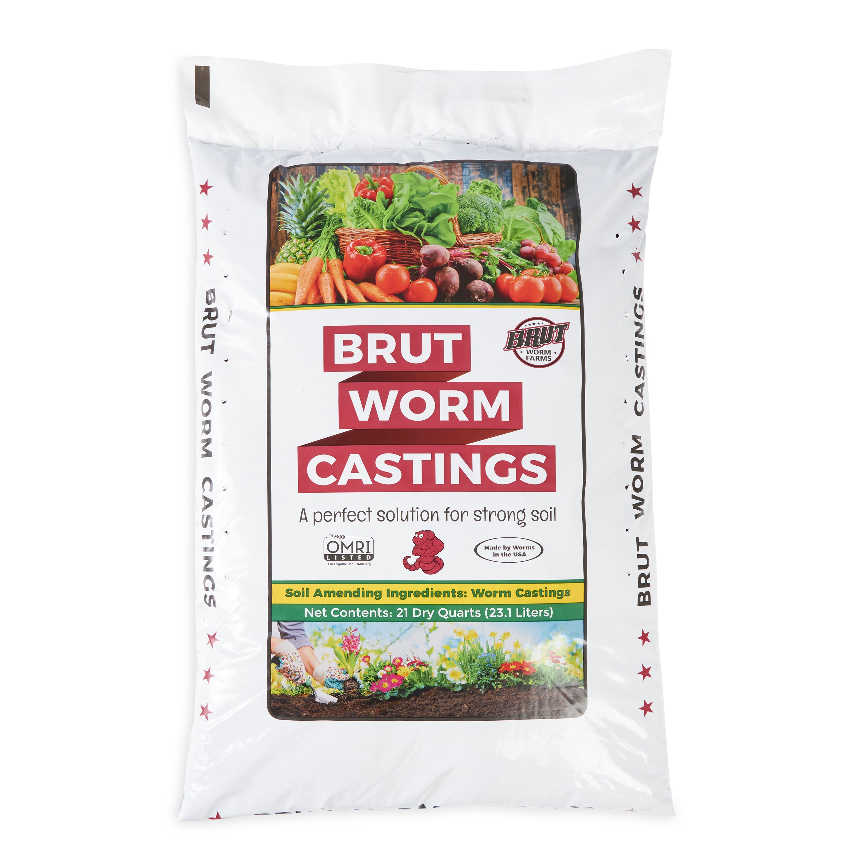 Stratco 4x3x1ft Raised Garden Bed & Brut Worm Castings Soil Builder, 30lb Bag - VMInnovations
