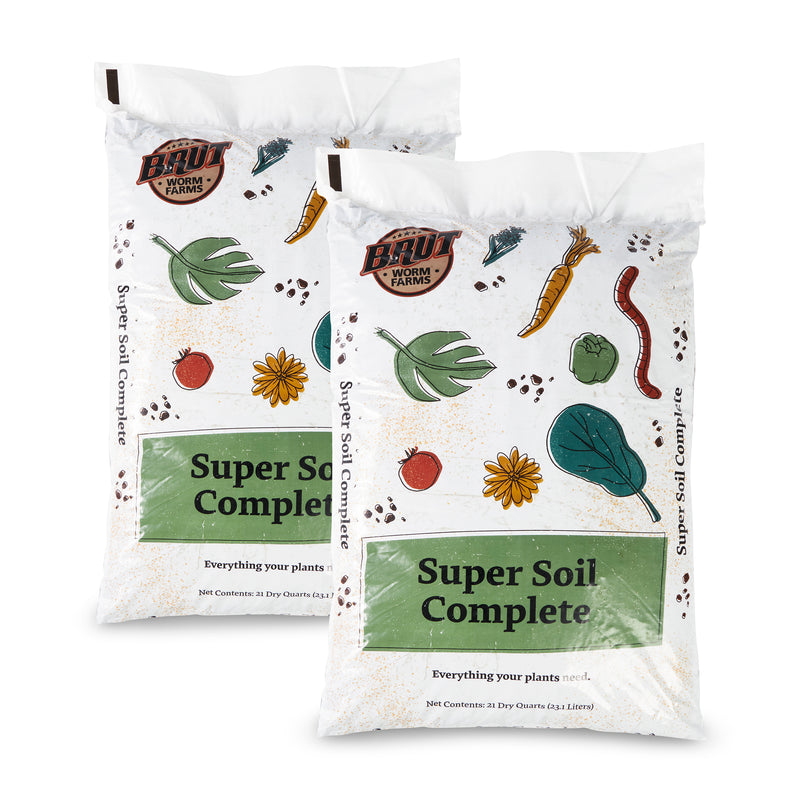 Brut Worm Farms Super Soil All Purpose Rich Dark Blend Organic Soil (2 Pack)