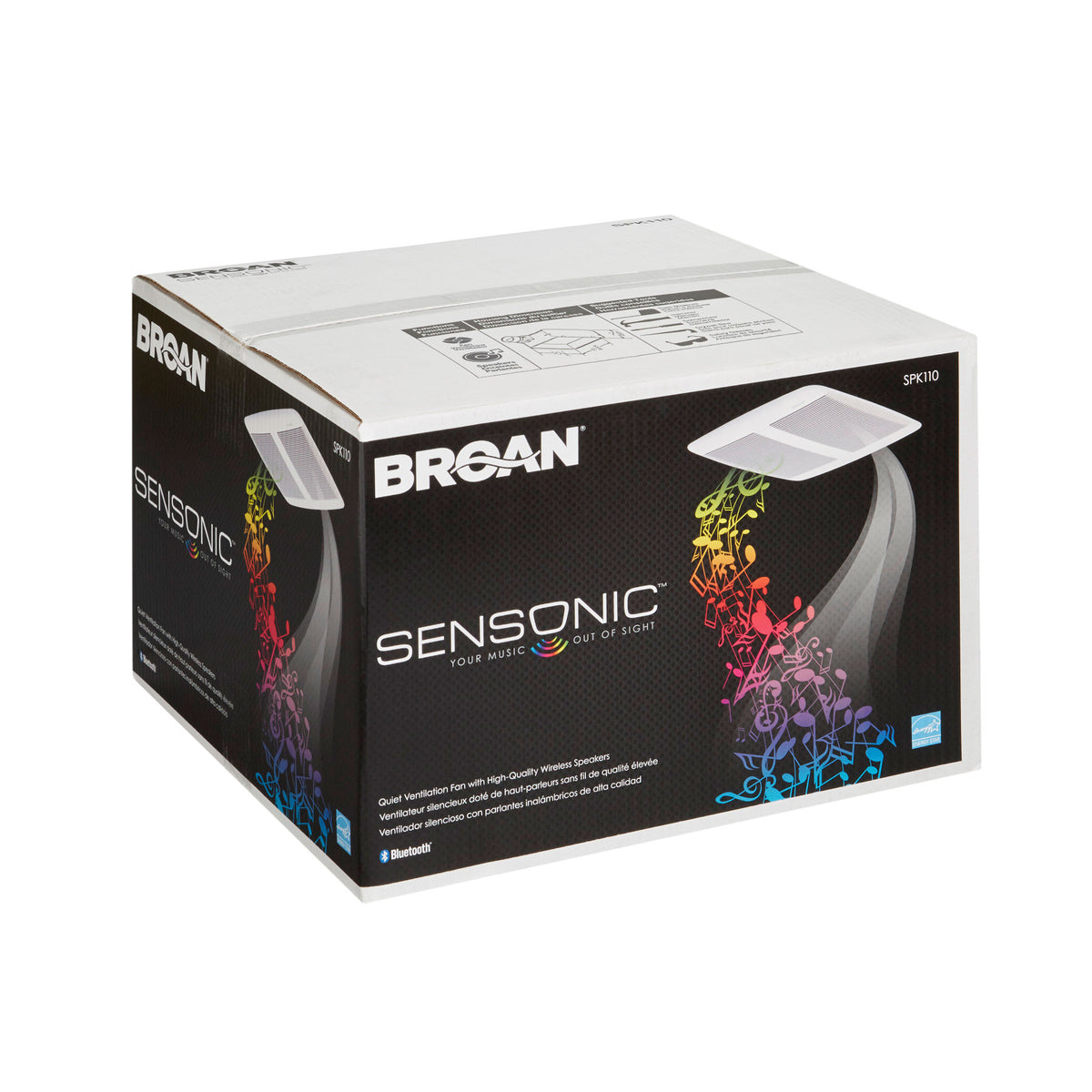 Broan Sensonic Wireless Bluetooth Speaker Bathroom Ceiling Fan (3 Pack)
