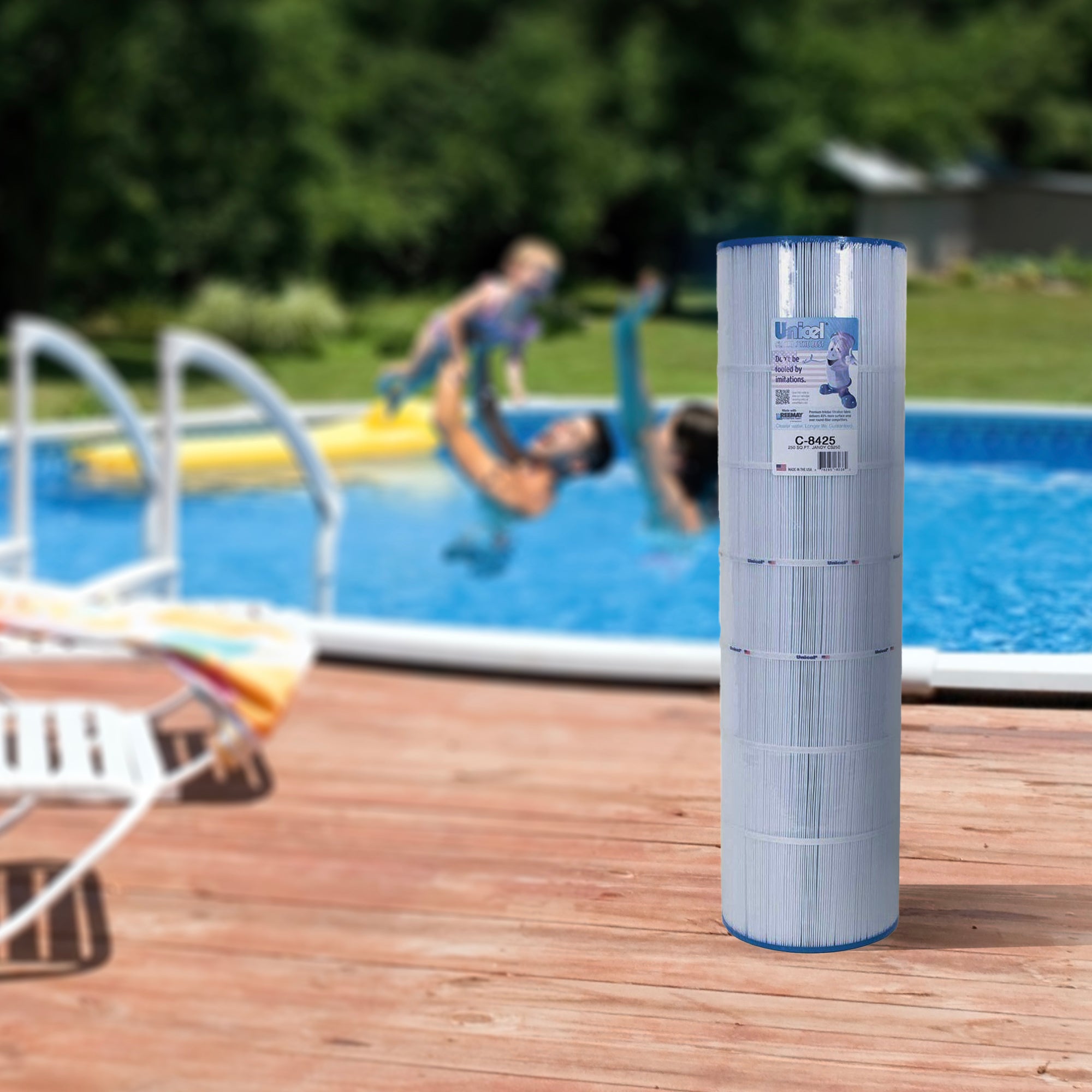 Unicel C-8425 Replacement 200 Sq Ft Swimming Pool Filter Cartridge, 250 Pleats - VMInnovations
