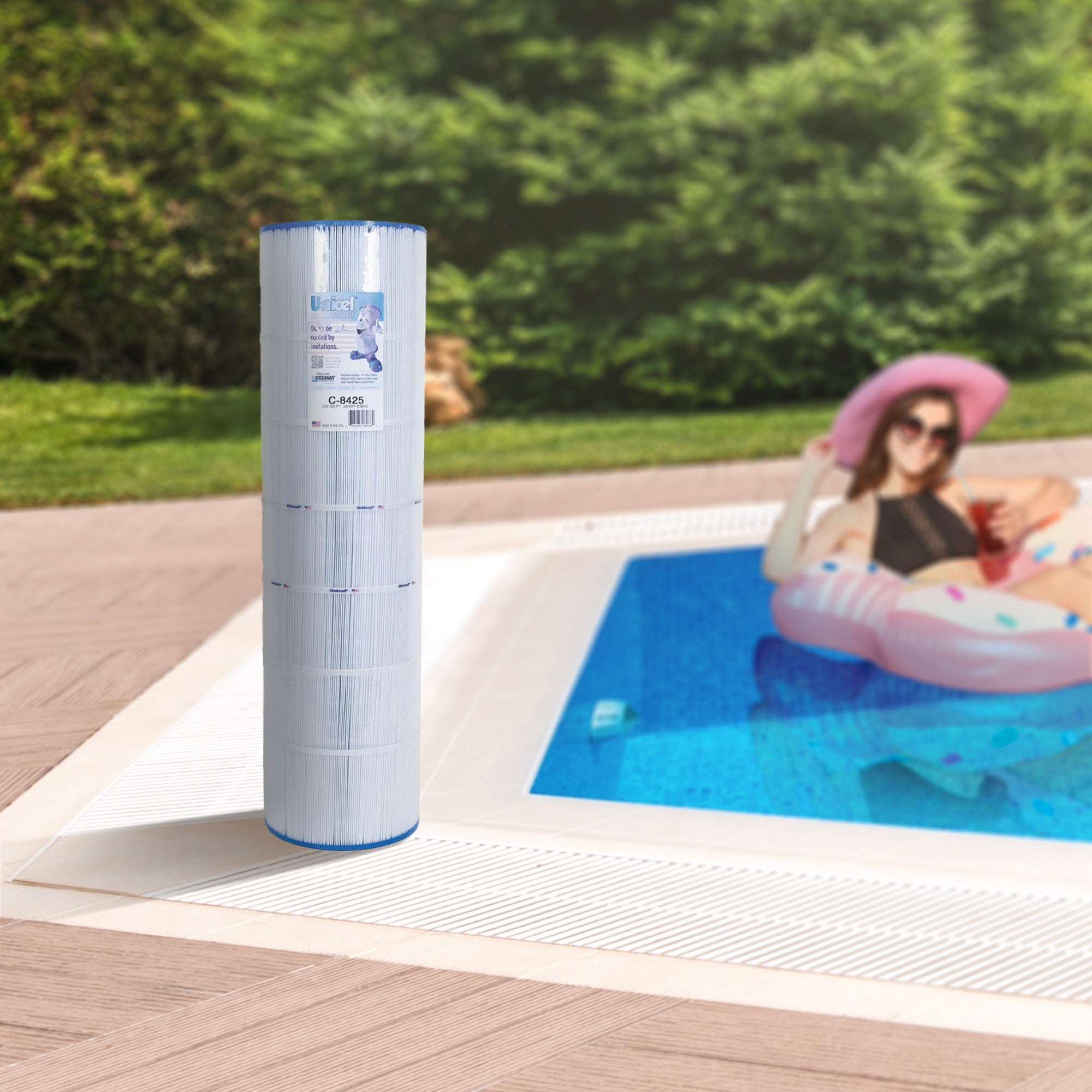 Unicel C-8425 Replacement 200 Sq Ft Swimming Pool Filter Cartridge, 250 Pleats - VMInnovations