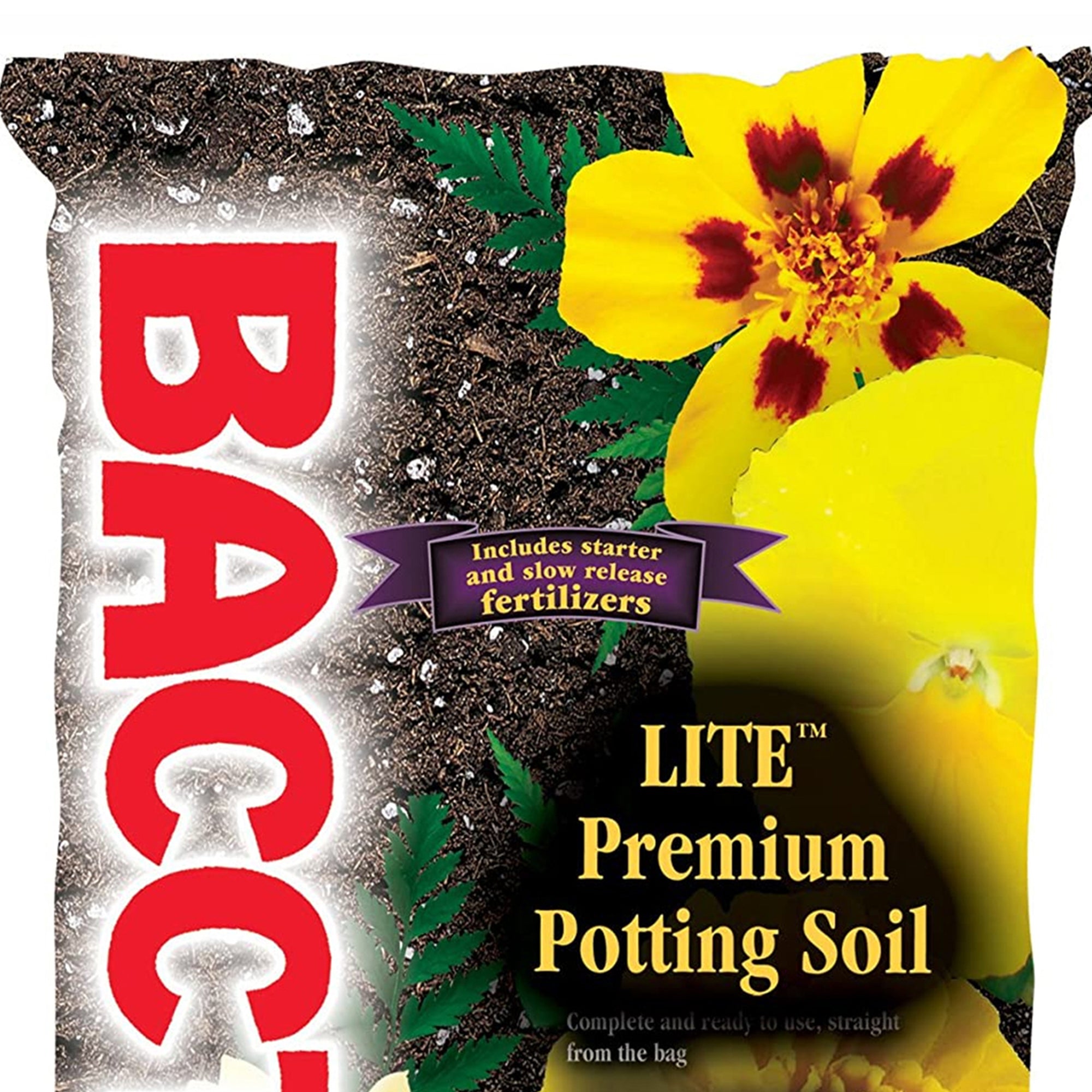 Michigan Peat 1440 Baccto Lite Premium Outdoor Potting Soil, 40 Quart (3 Pack) - VMInnovations