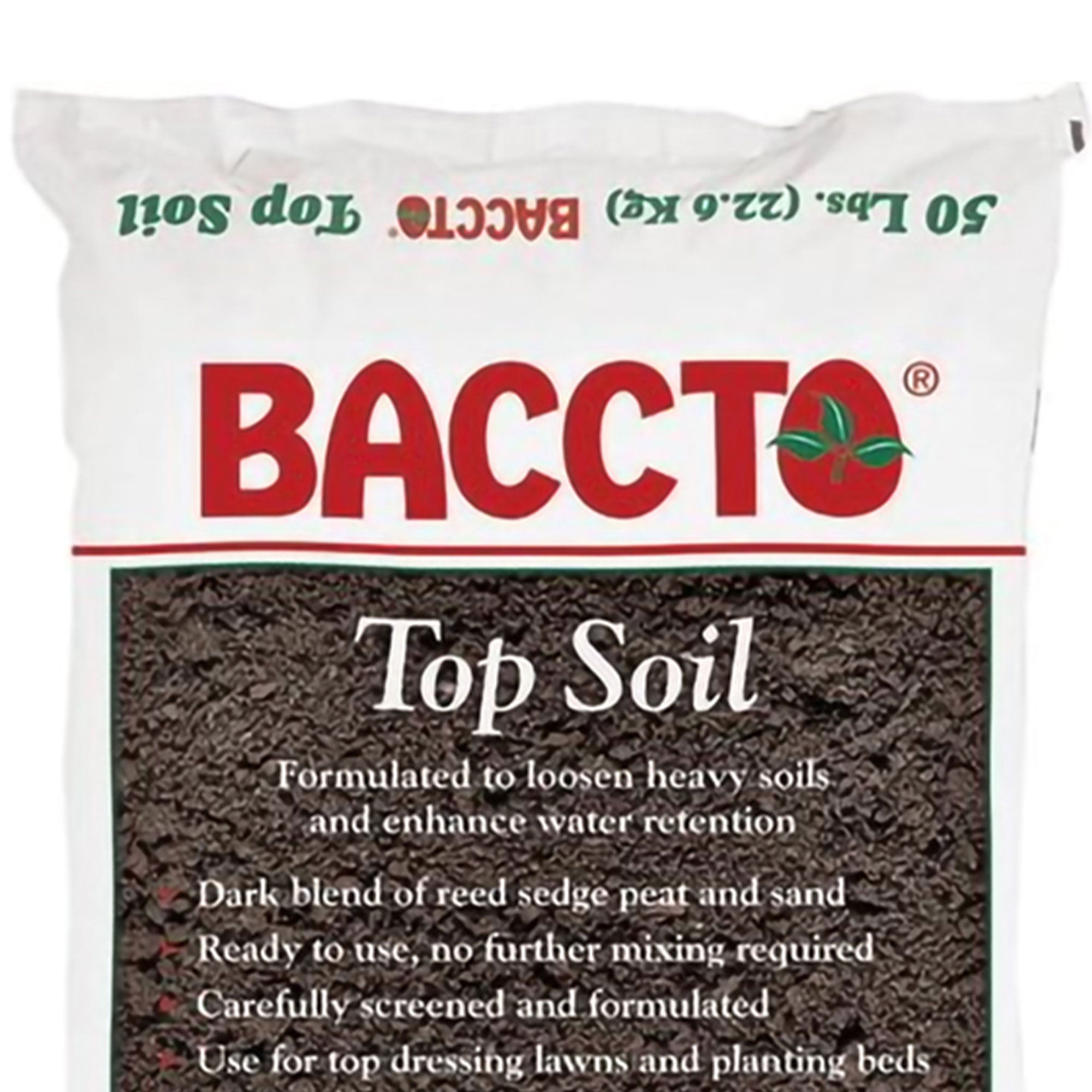 Michigan Peat 1550P Baccto Top Soil with Reed Sedge and Sand, 50 Pounds, 8 Pack