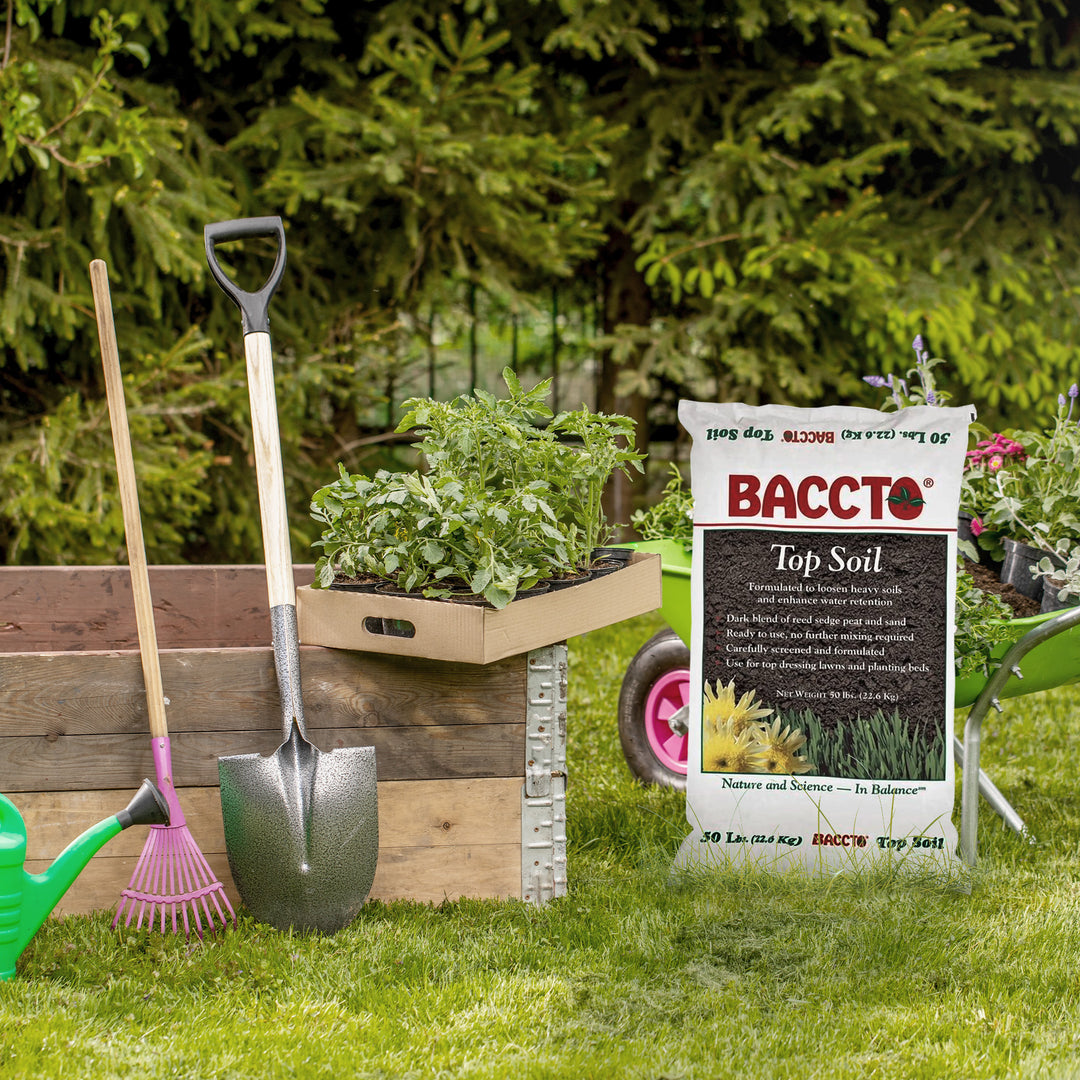 Michigan Peat Baccto Top Soil with Reed Sedge, Peat, and Sand, 50 Pounds, 1 Pack - VMInnovations