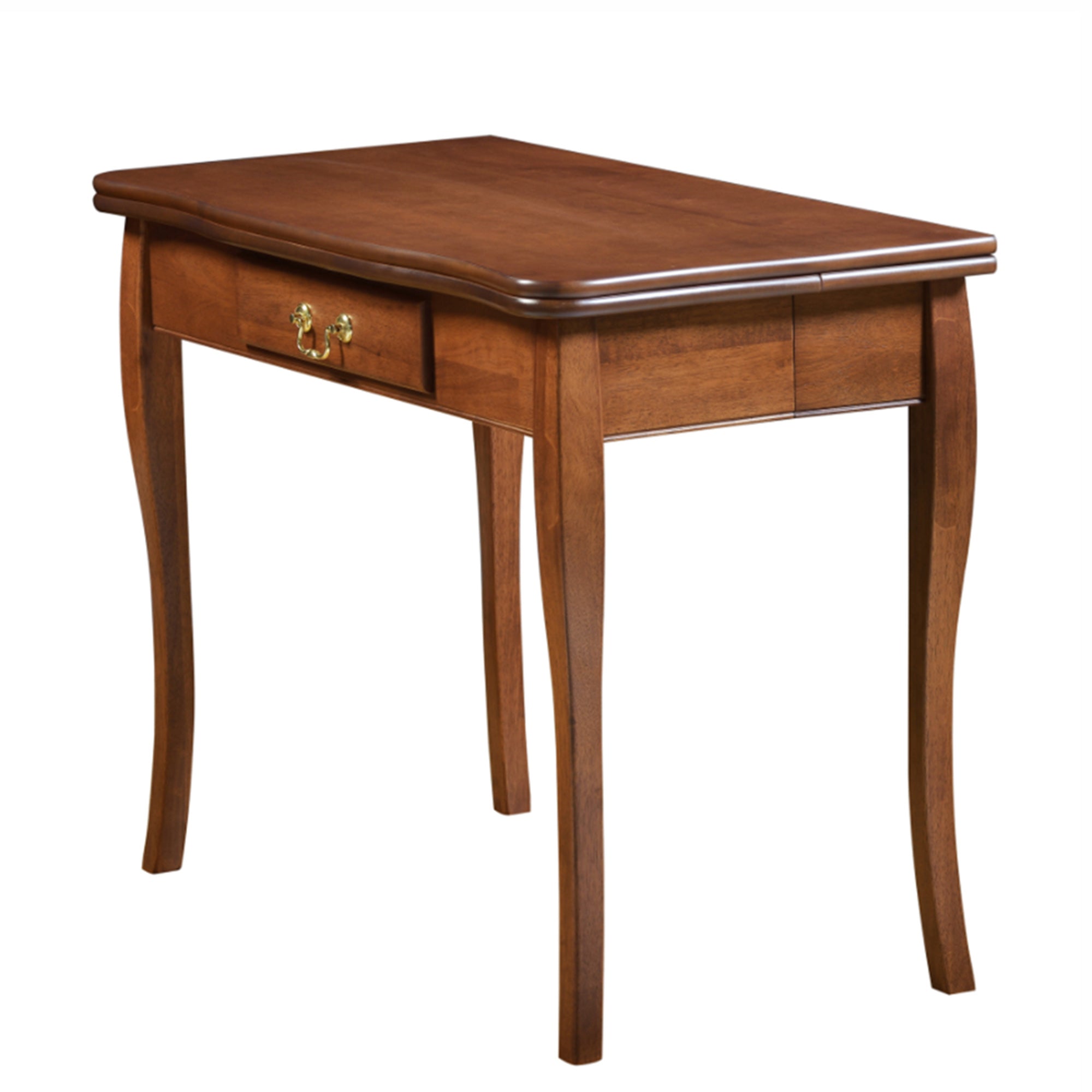Stakmore Expanding Convertible Console to Dining Room Table w/ 2 Leaves, Cherry - VMInnovations