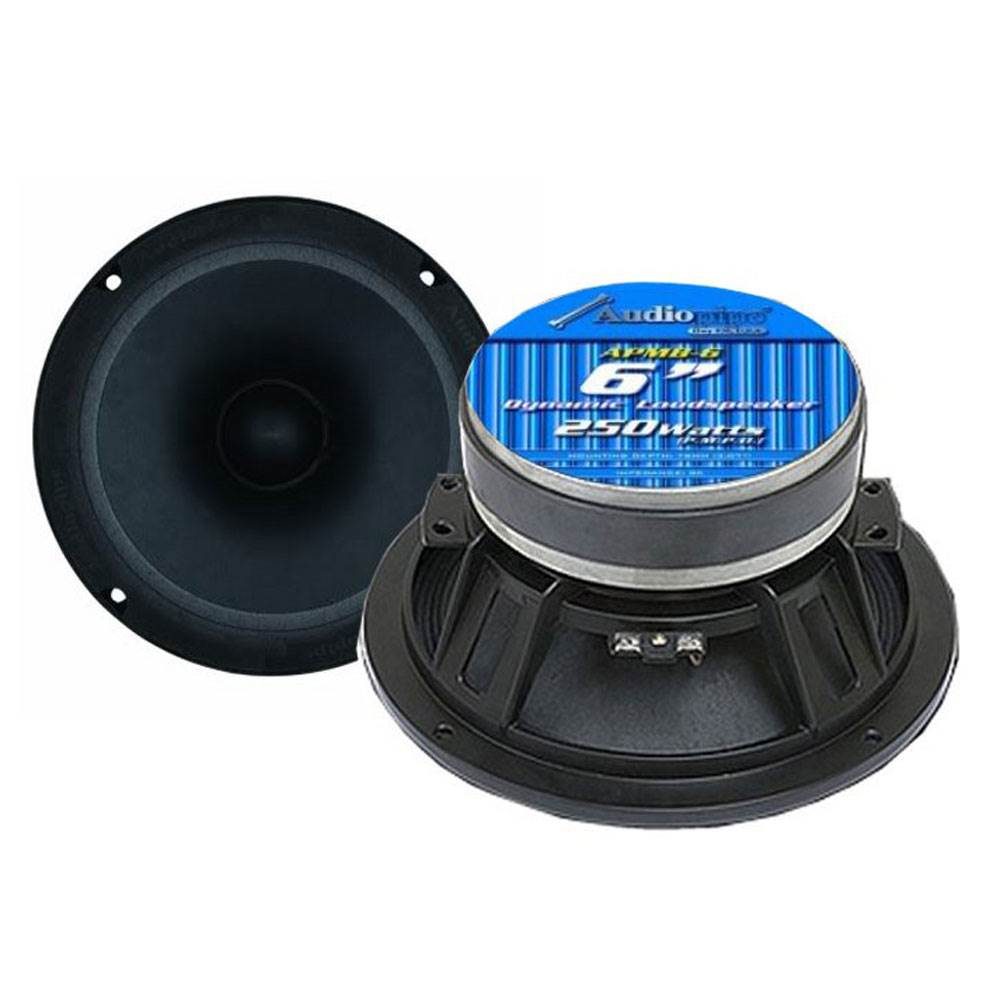 Audiopipe APMB 6C 6" 500W Low/Mid Frequency 8 Ohm Car Audio Speakers (Pair)
