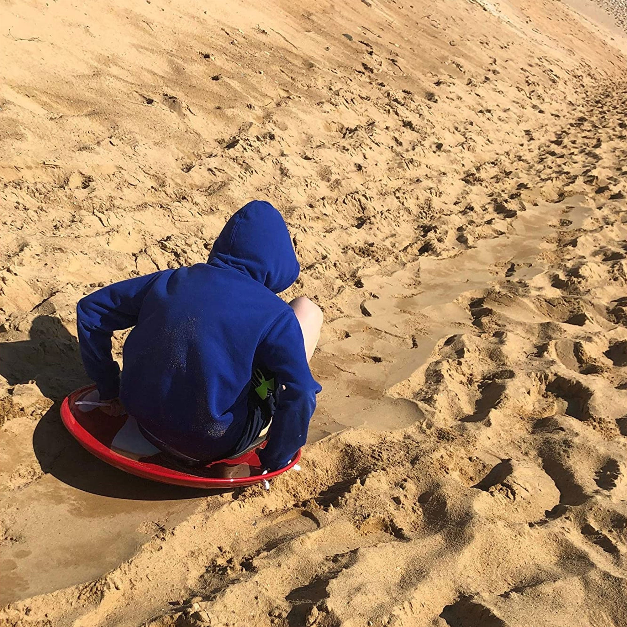 Flexible Flyer Steel Saucer 26" Winter Snow Sled for Kids/Adults, Red (Open Box) - VMInnovations
