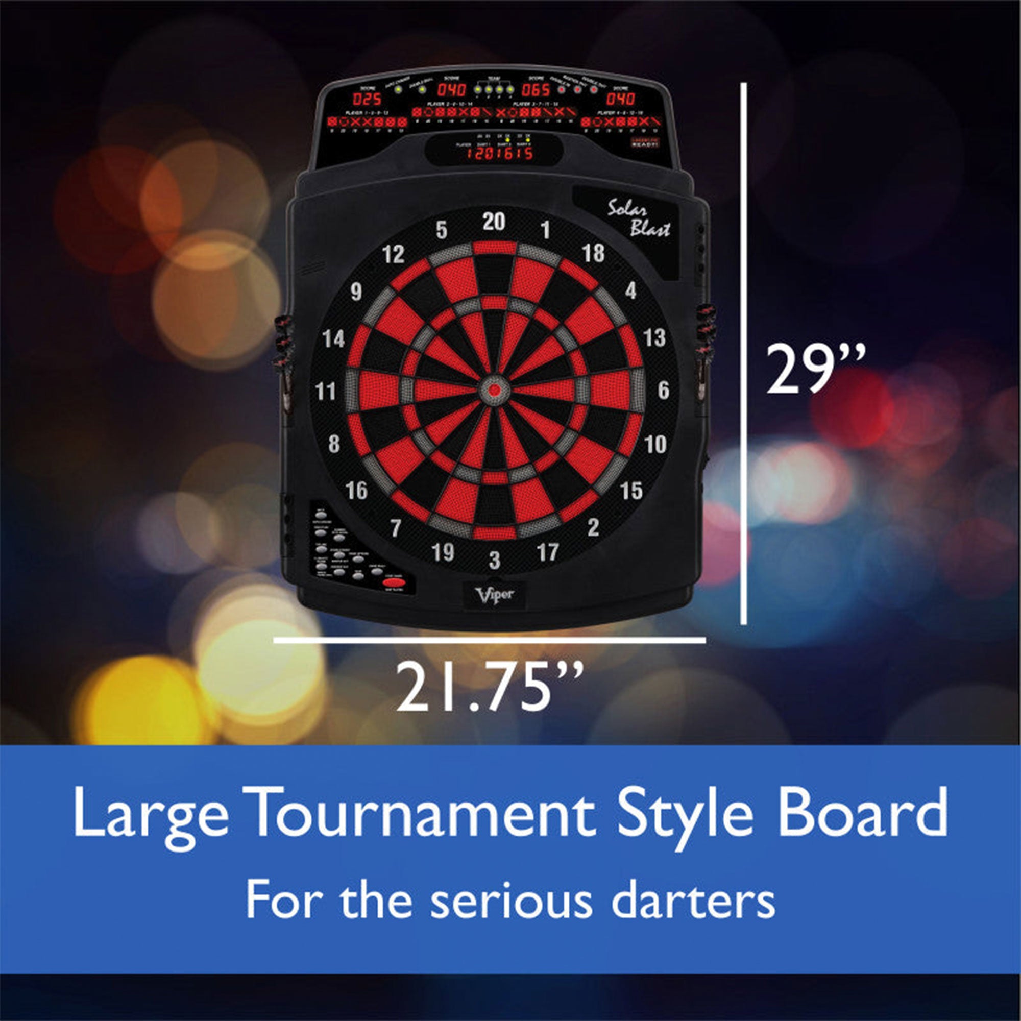 GLD VIPER SOLAR BLAST Electronic Dart Board with 43 Games (Open Box)