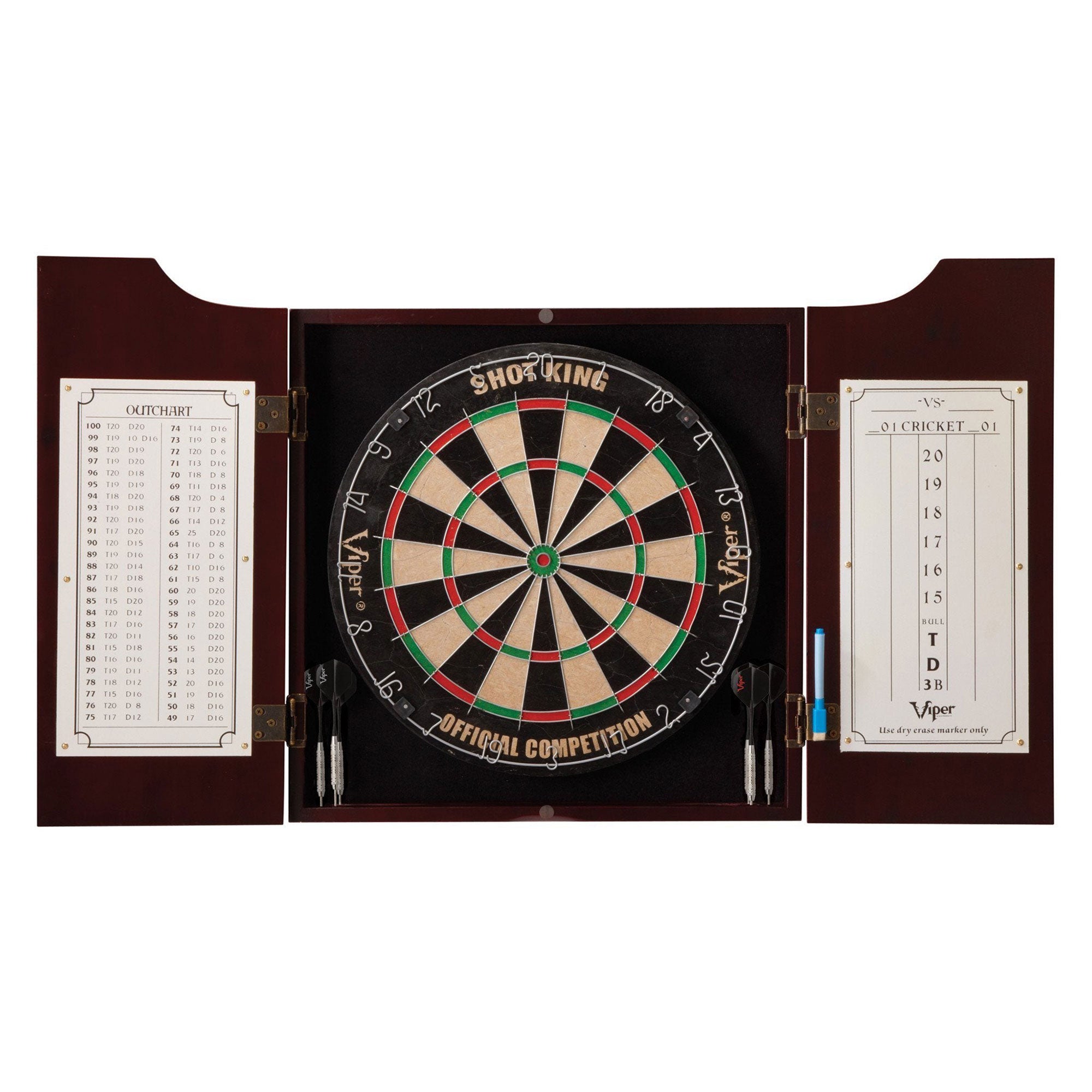 GLD Viper Hudson All-In-One Dart Board & Cabinet w/ Dry-Erase Board (For Parts)