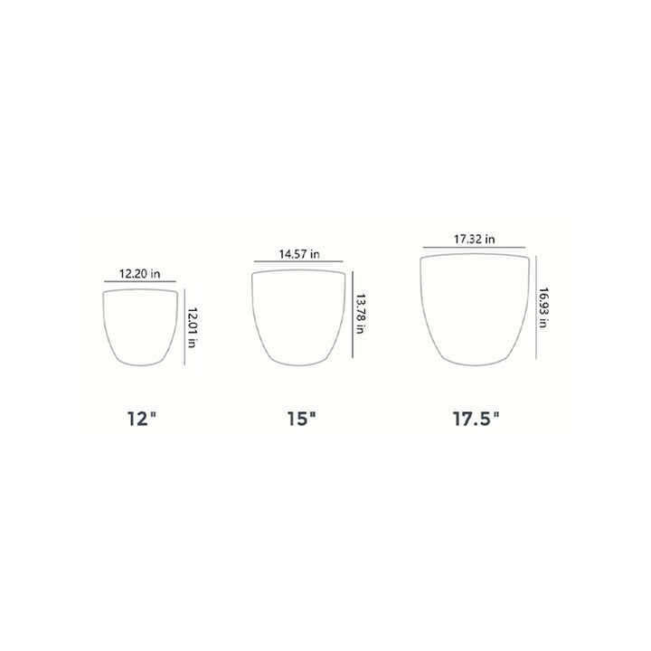 HC Companies ANP12000A39 12 Inch Aspen Indoor Outdoor Round Planter, Charcoal - VMInnovations