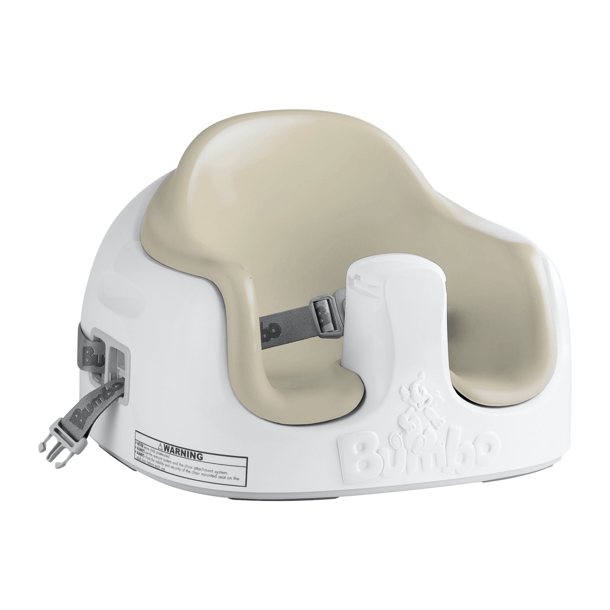 Bumbo Baby Toddler Foam Multi Seat with Tray and Buckle Straps, Taupe (Open Box)