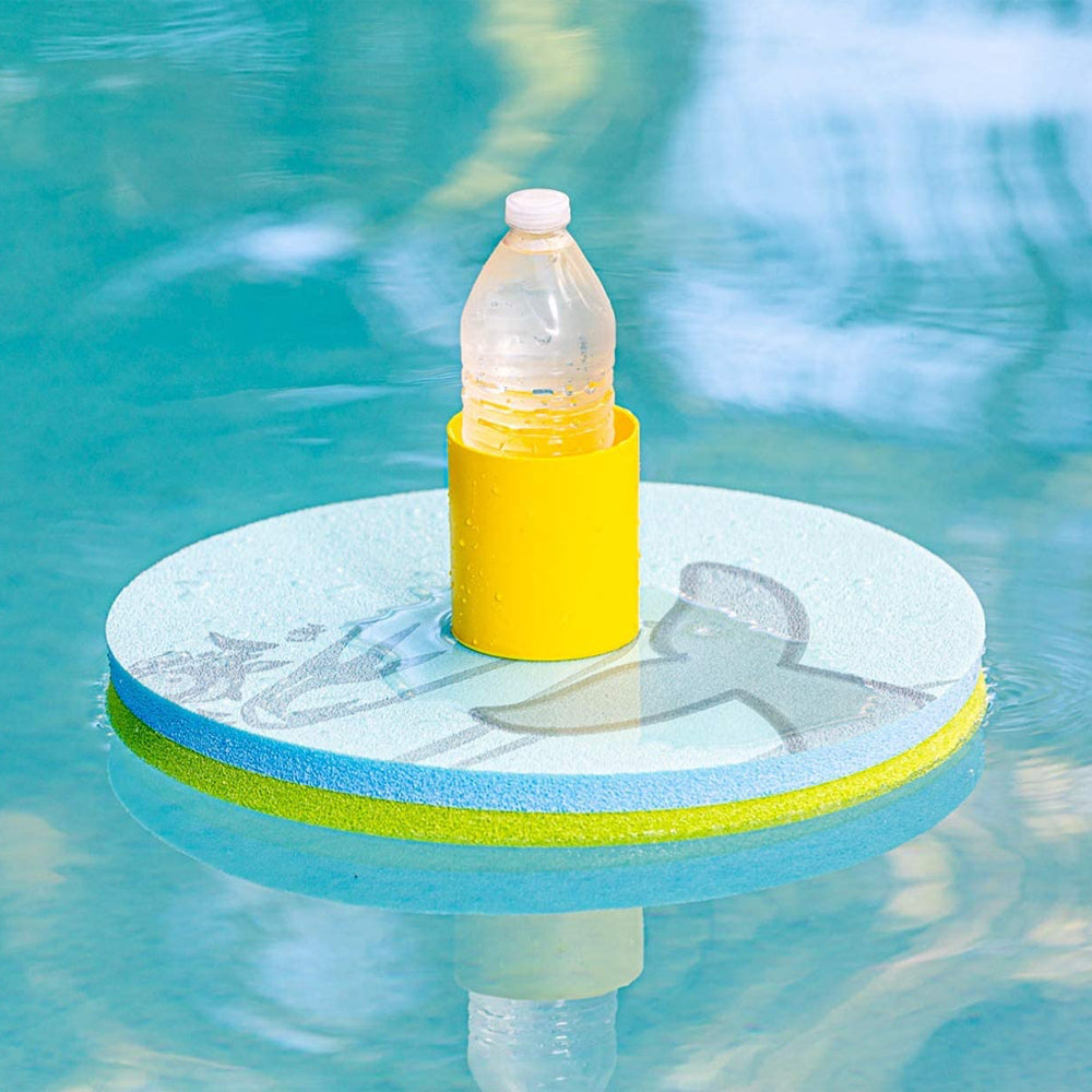 Aqua Lily Pad 20' Floating Island w/Bluetooth Speaker & Beverage Holder (2 Pack) - VMInnovations