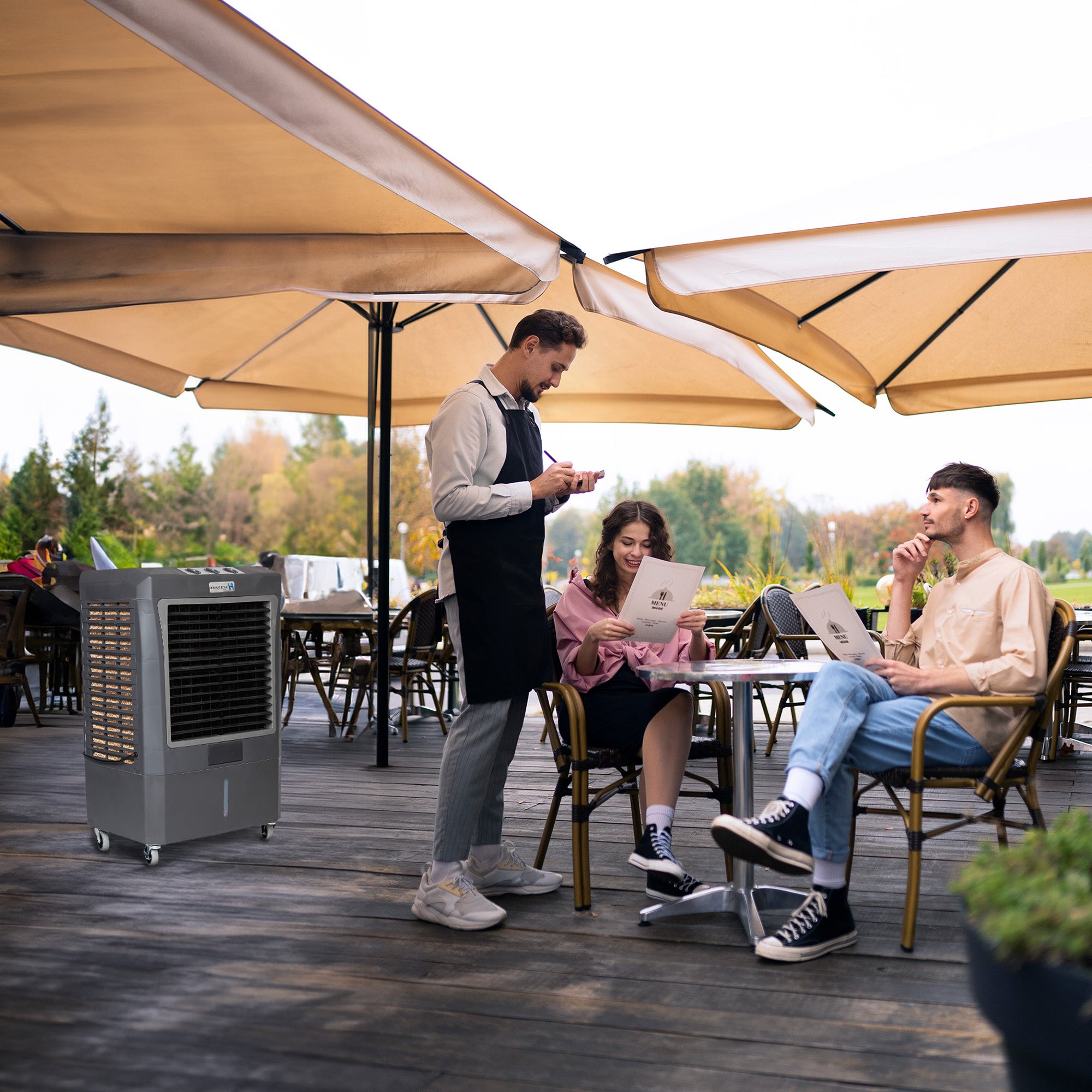 Hessaire Portable 950 Sq. Ft. Evaporative Cooler Humidifier for Outdoor Use Only - VMInnovations