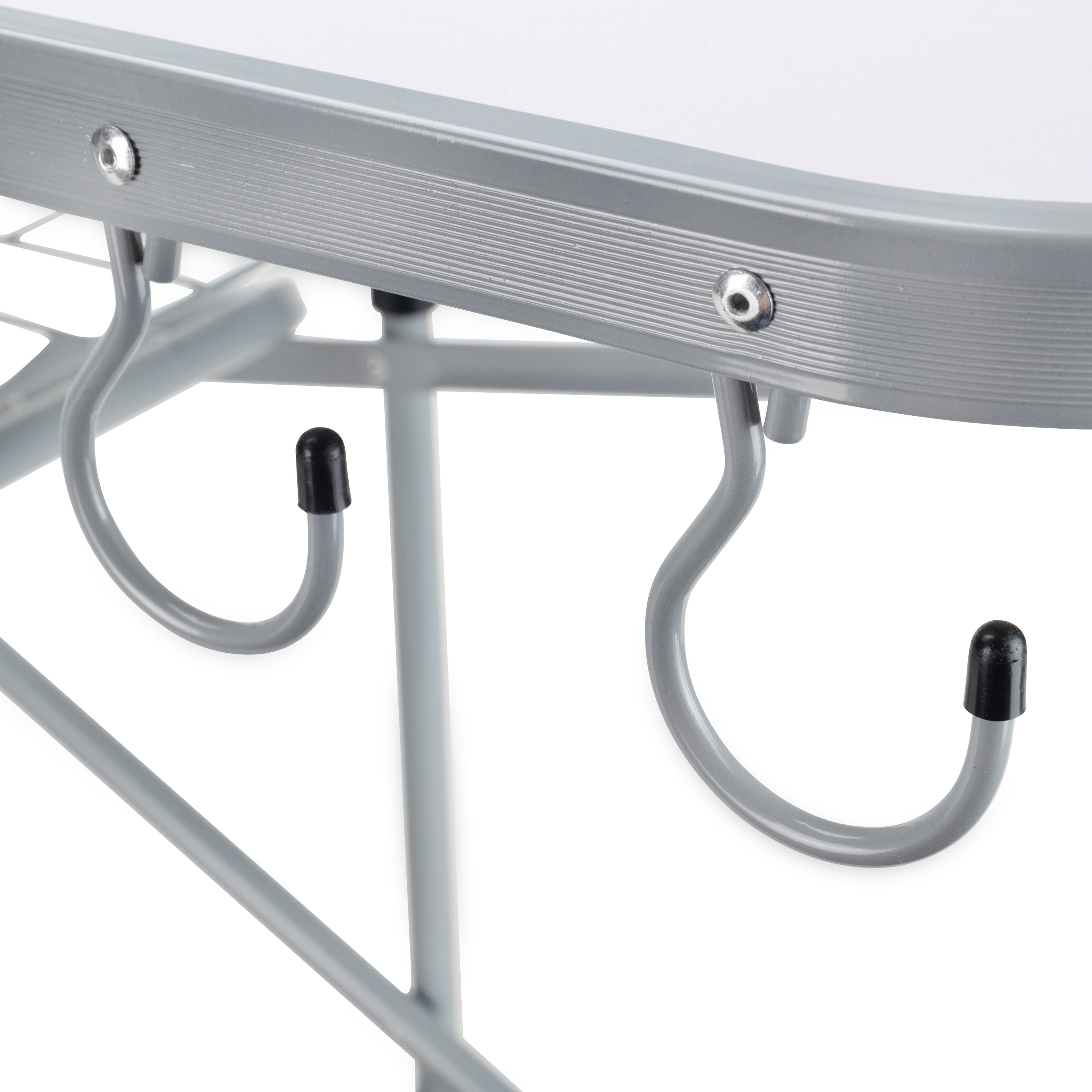 Camco Deluxe Folding Outdoor Steel Grill Table with Side Tables, Hooks, and Case - VMInnovations