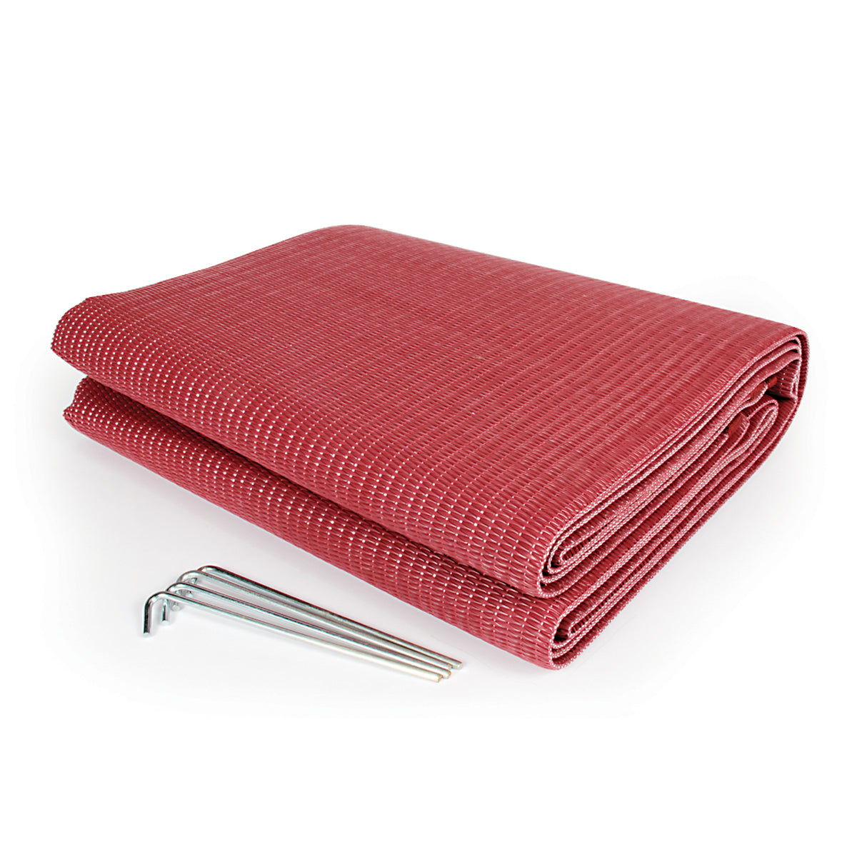 Camco 42882 Reversible 6 Foot by 9 Foot Outdoor RV Awning Leisure Mat, Burgundy