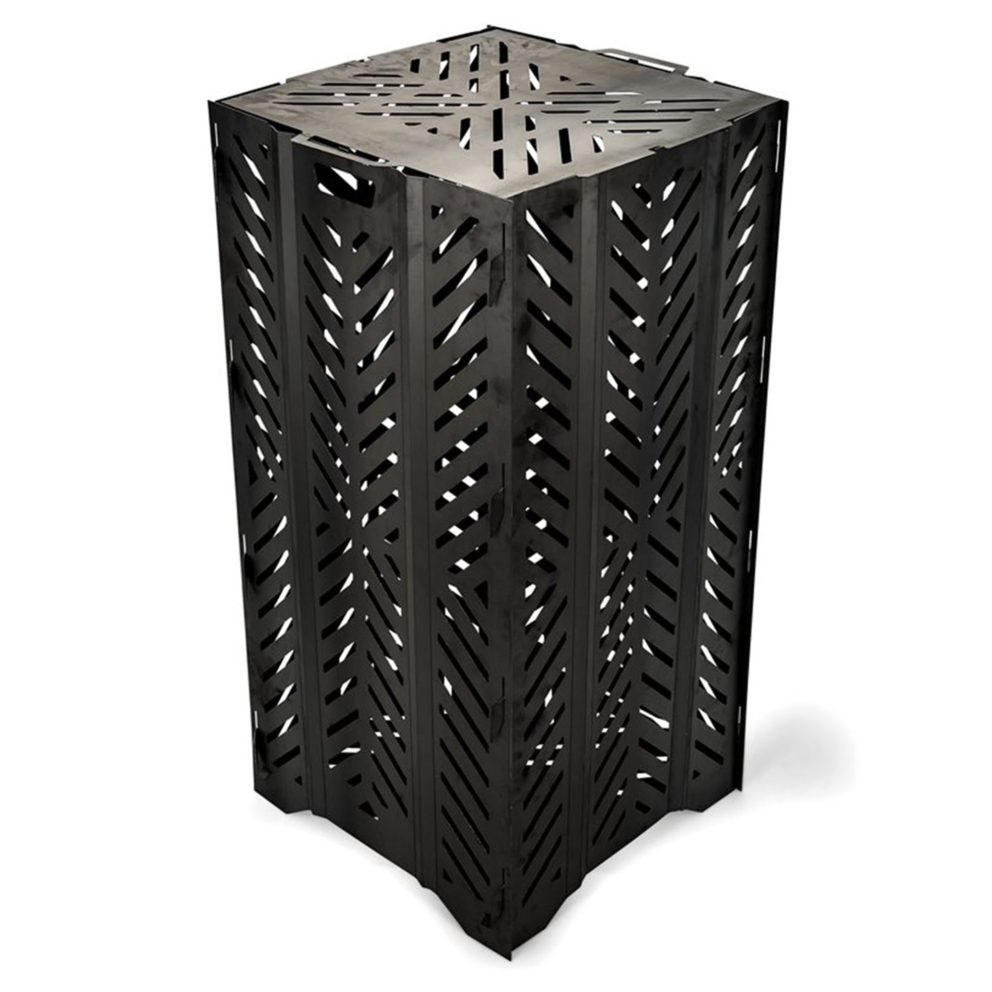 51250 Outdoor Yard Debris Burn Bin Incinerator w/ Lid, Large, 45 Inch (Open Box) - VMInnovations