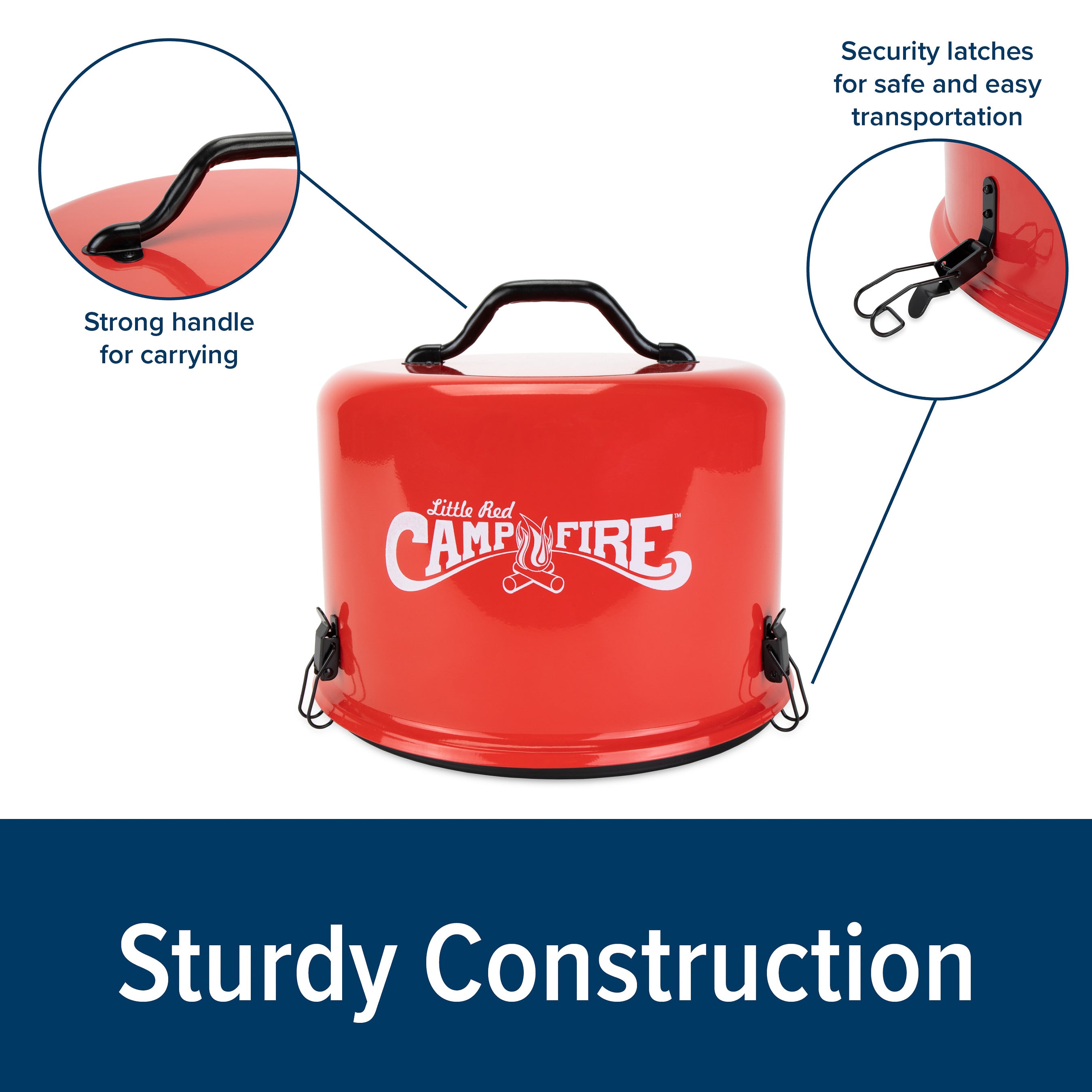 Camco Little Red Outdoor Portable Tabletop Propane Heater Fire Pit 11.25 Inch - VMInnovations