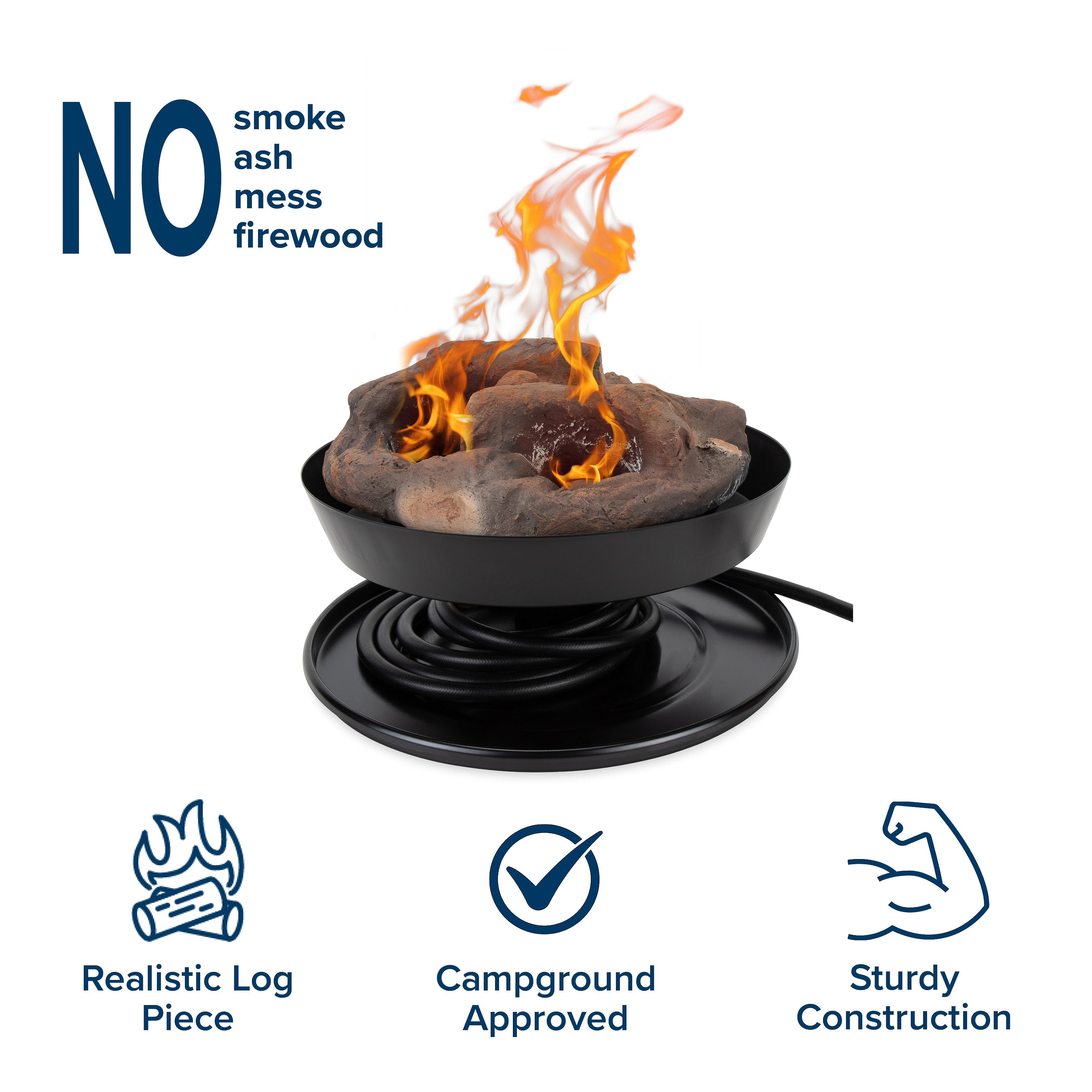 Camco Big Red Outdoor Portable Tabletop Propane Heater Fire Pit, 13.25 Inch