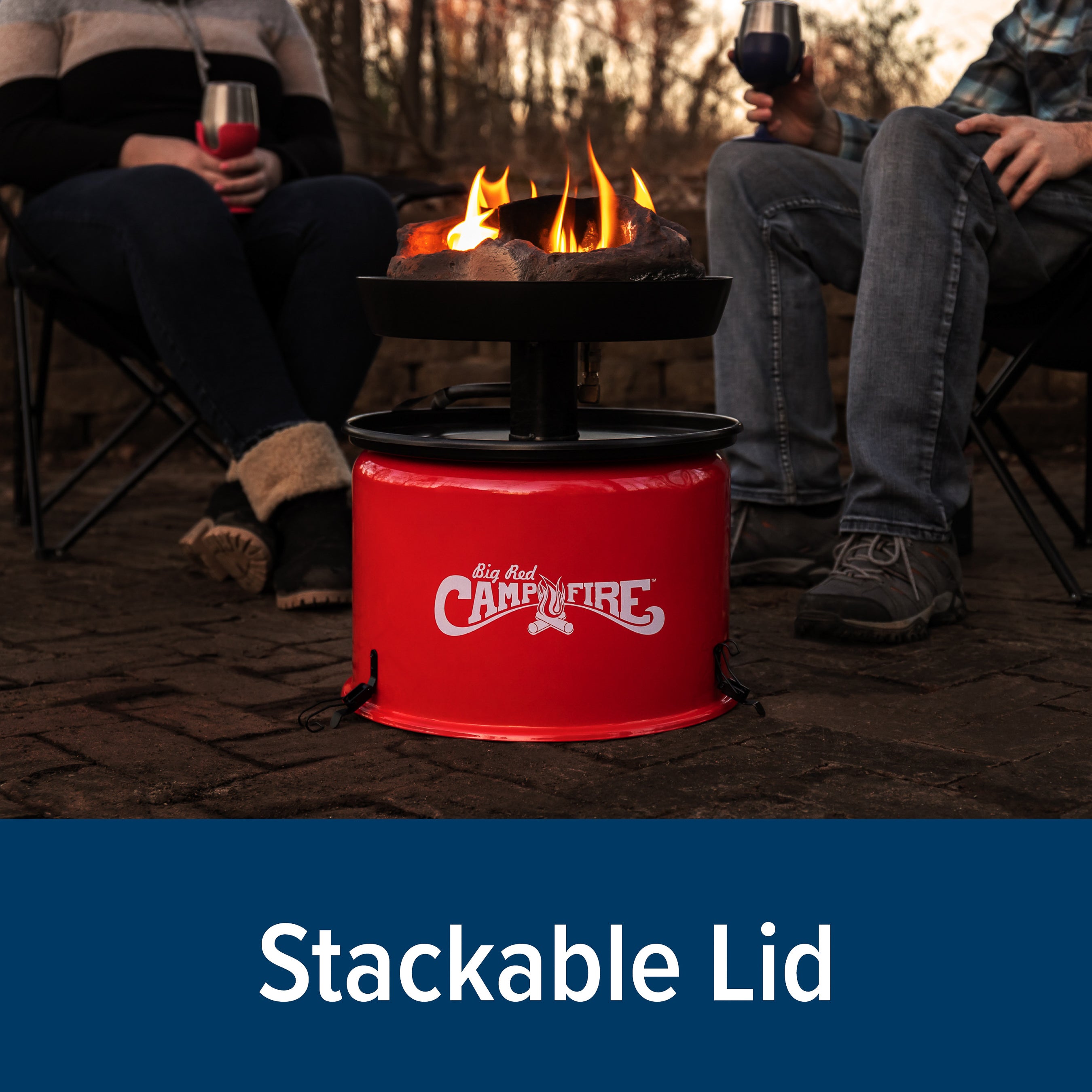 Olympian Big Red Portable Tabletop Propane Heater Fire Pit, 13.25" (Open Box) - VMInnovations