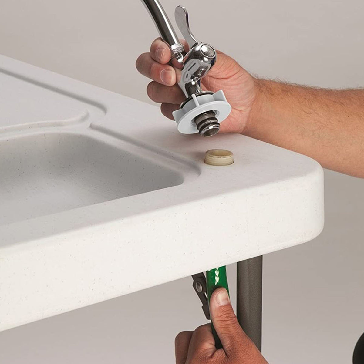 Seek SKFT-44 Folding Fish and Game Cleaning Table with Steel Faucet (Damaged)