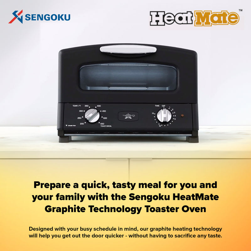 Sengoku SET-G16A(K) HeatMate Instant Heat Graphite Toaster Oven (Open Box)
