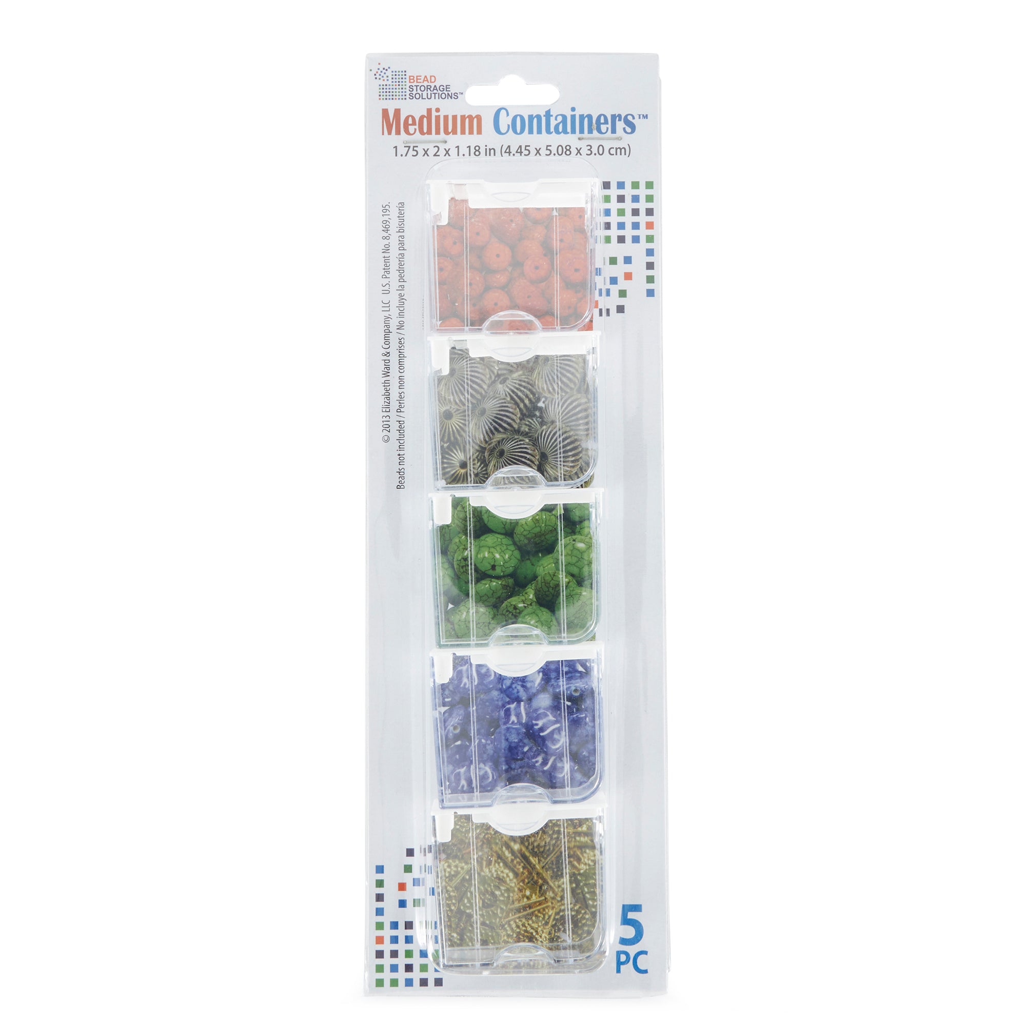 Elizabeth Ward Bead Storage Solutions 5 Piece Craft Storage Containers (3 Pack) - VMInnovations