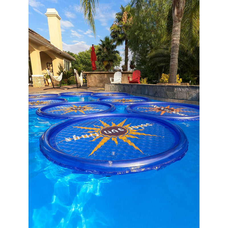 Solar Sun Rings UV Resistant Swimming Pool Spa Heater Circular Solar Cover, Blue - VMInnovations
