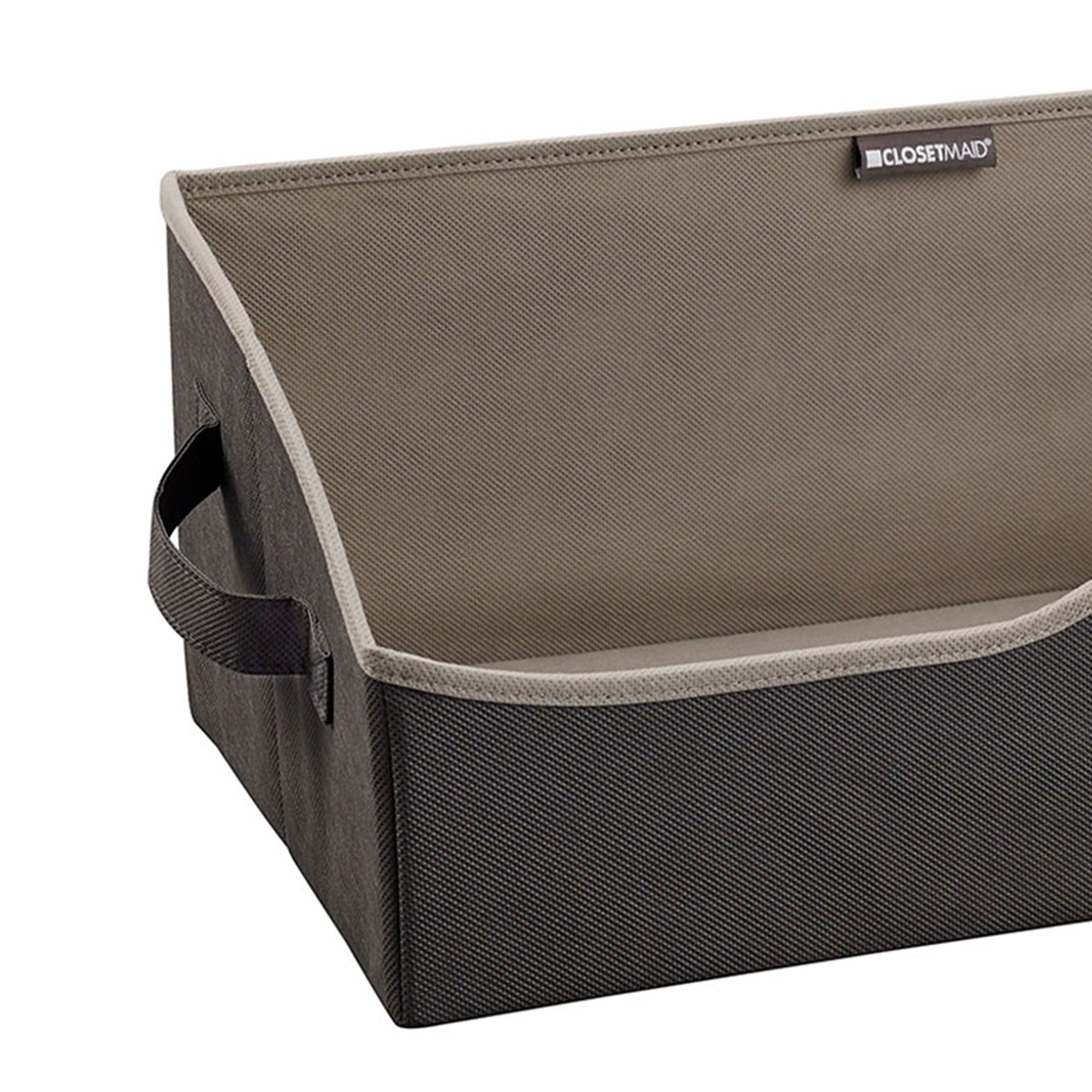 ClosetMaid Large Fabric Organizer Multiple Item Storage Bin, Charcoal (2 Pack) - VMInnovations