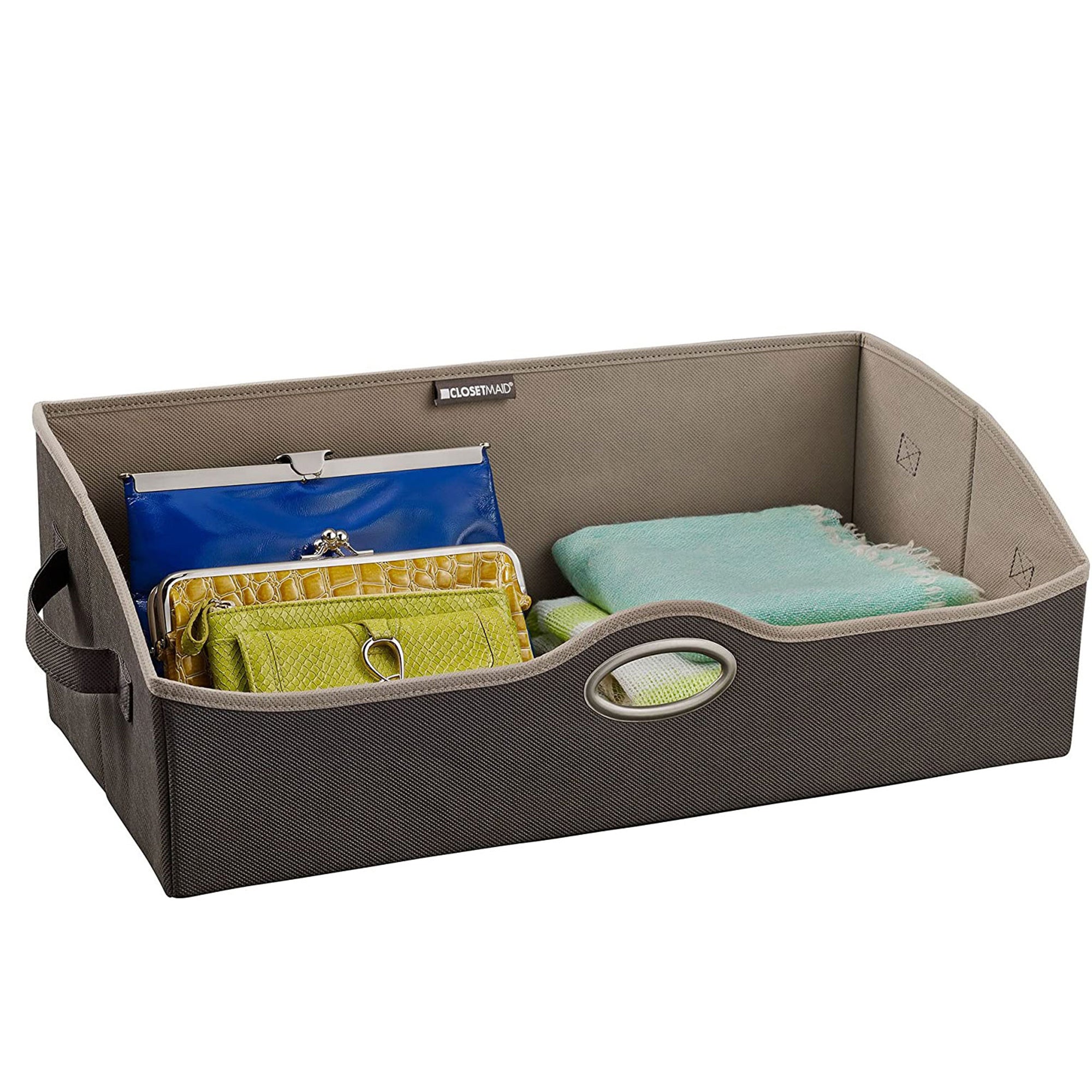 ClosetMaid Large Fabric Organizer Multiple Item Storage Bin, Charcoal (2 Pack) - VMInnovations