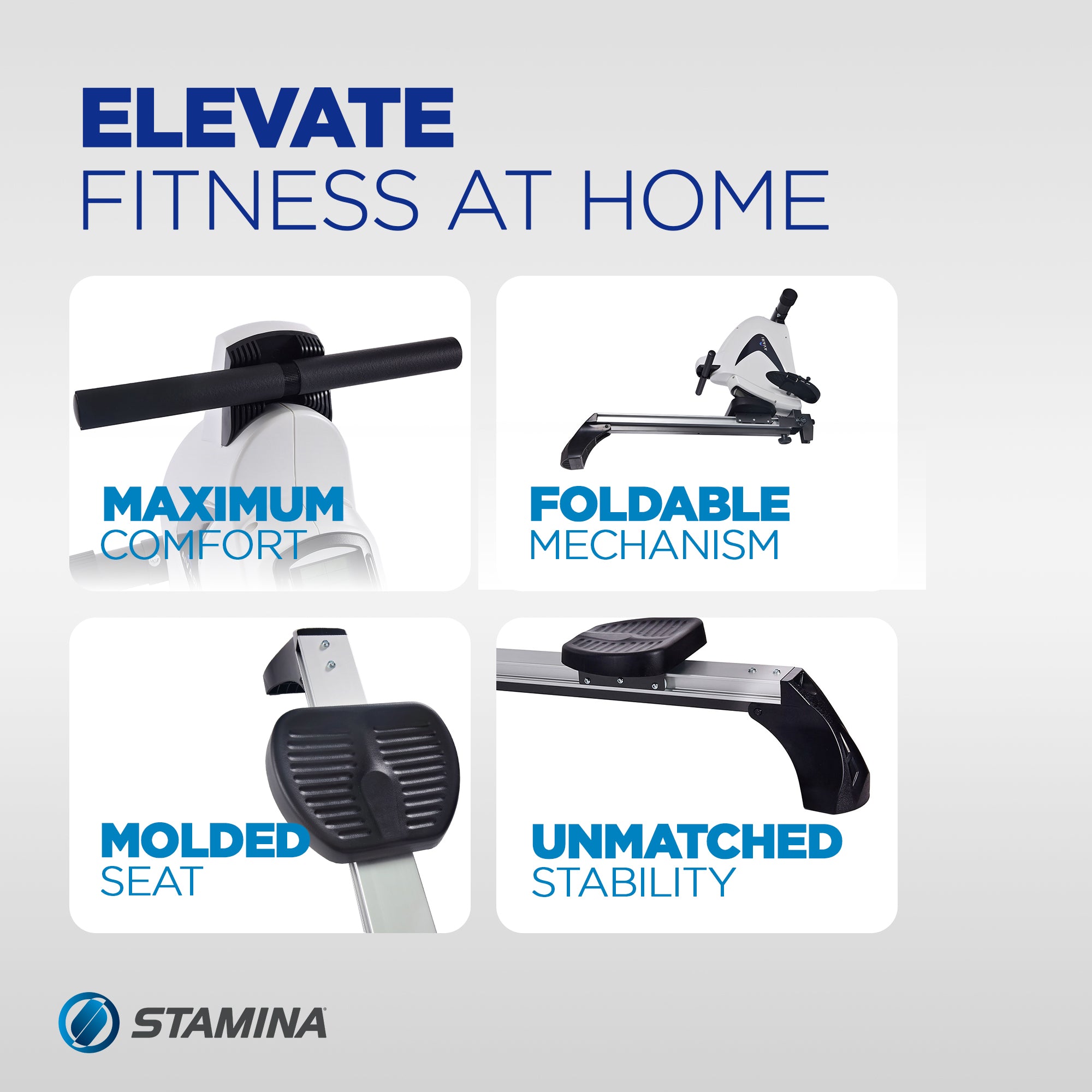 Stamina Products12 Program Cardio Exercise Monitor Magnetic Rower (Open Box) - VMInnovations