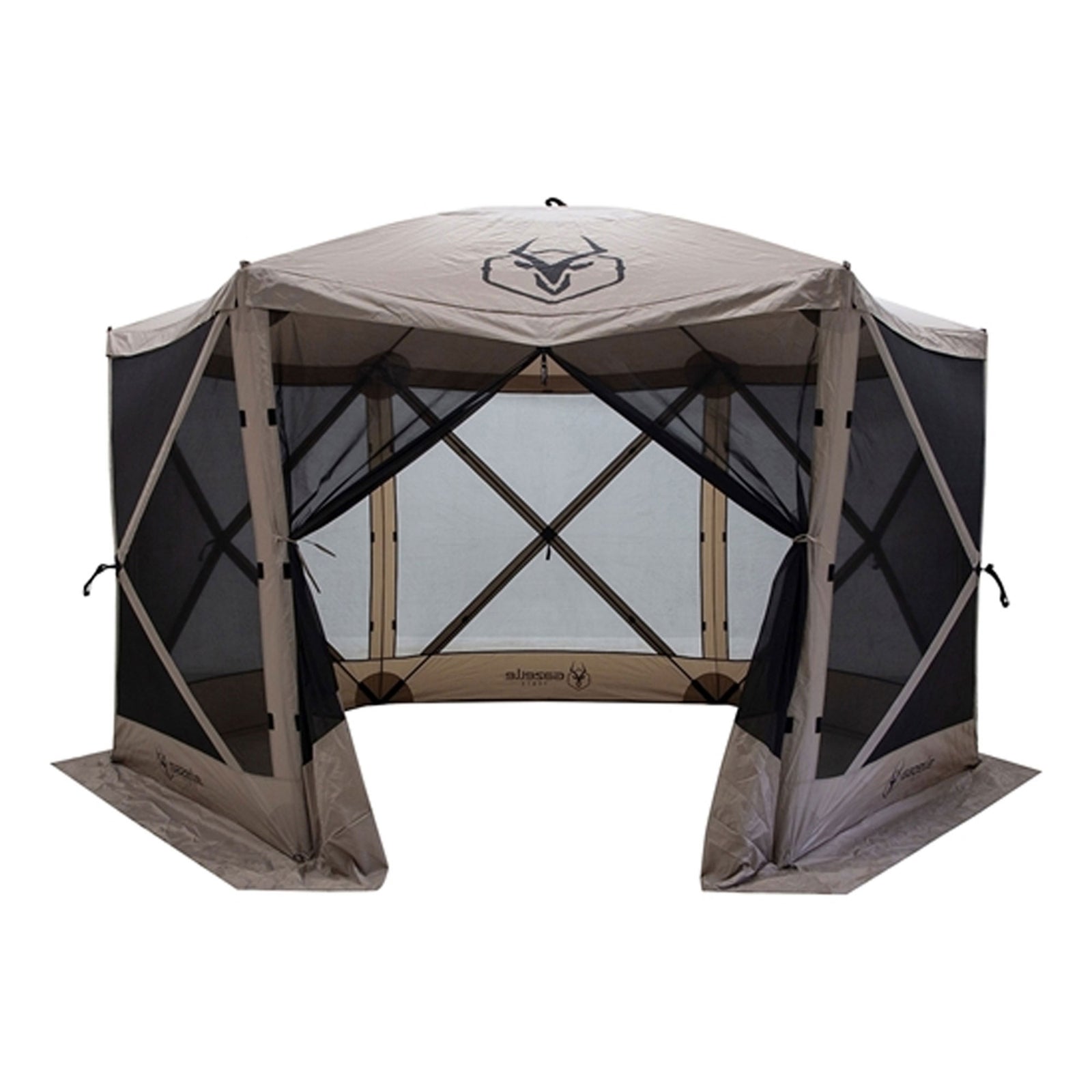 Gazelle Pop Up Portable 8 Person Camping Gazebo Day Tent w/ Mesh Windows (Used) - VMInnovations