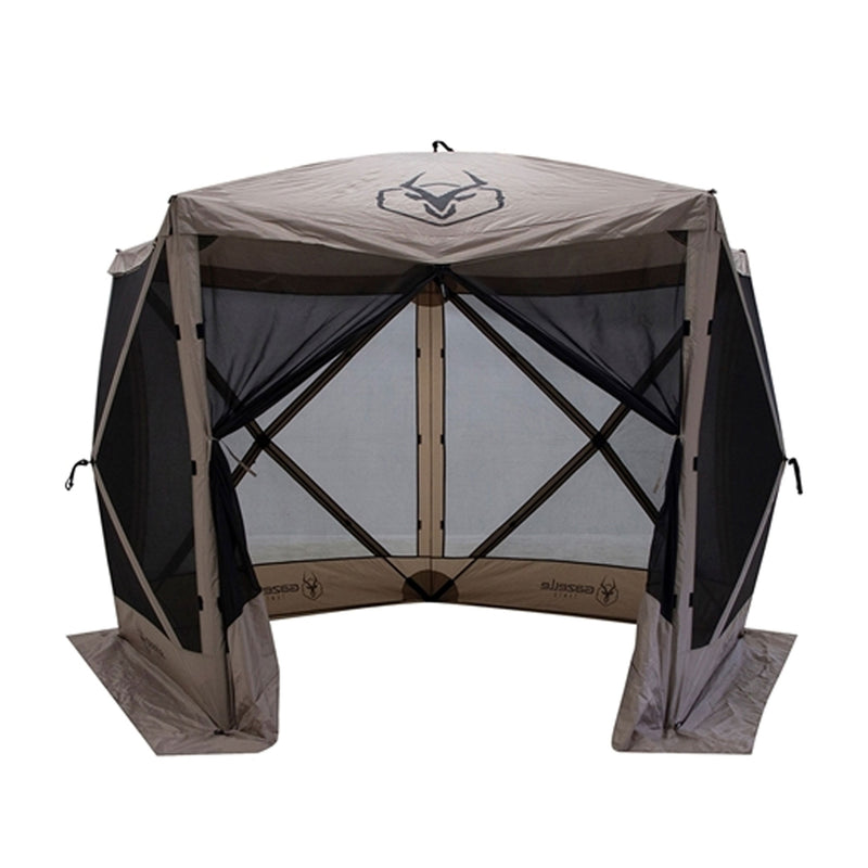 Gazelle GG501DS Pop Up Portable 4 Person Camping Gazebo Day Tent w/ Mesh Windows - VMInnovations