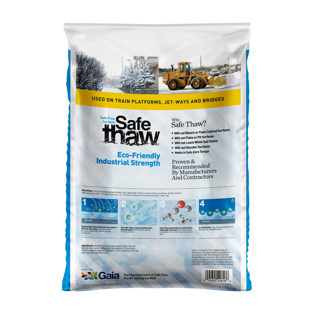 Safe Thaw Industrial Strength Salt Free Traction Agent Ice Melter, 43 Pounds - VMInnovations