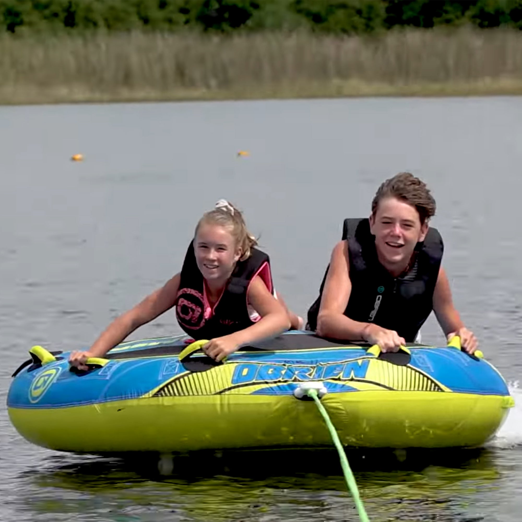O'Brien Super Screamer 2 Person Inflatable Towable Boating Water Sports Tube - VMInnovations