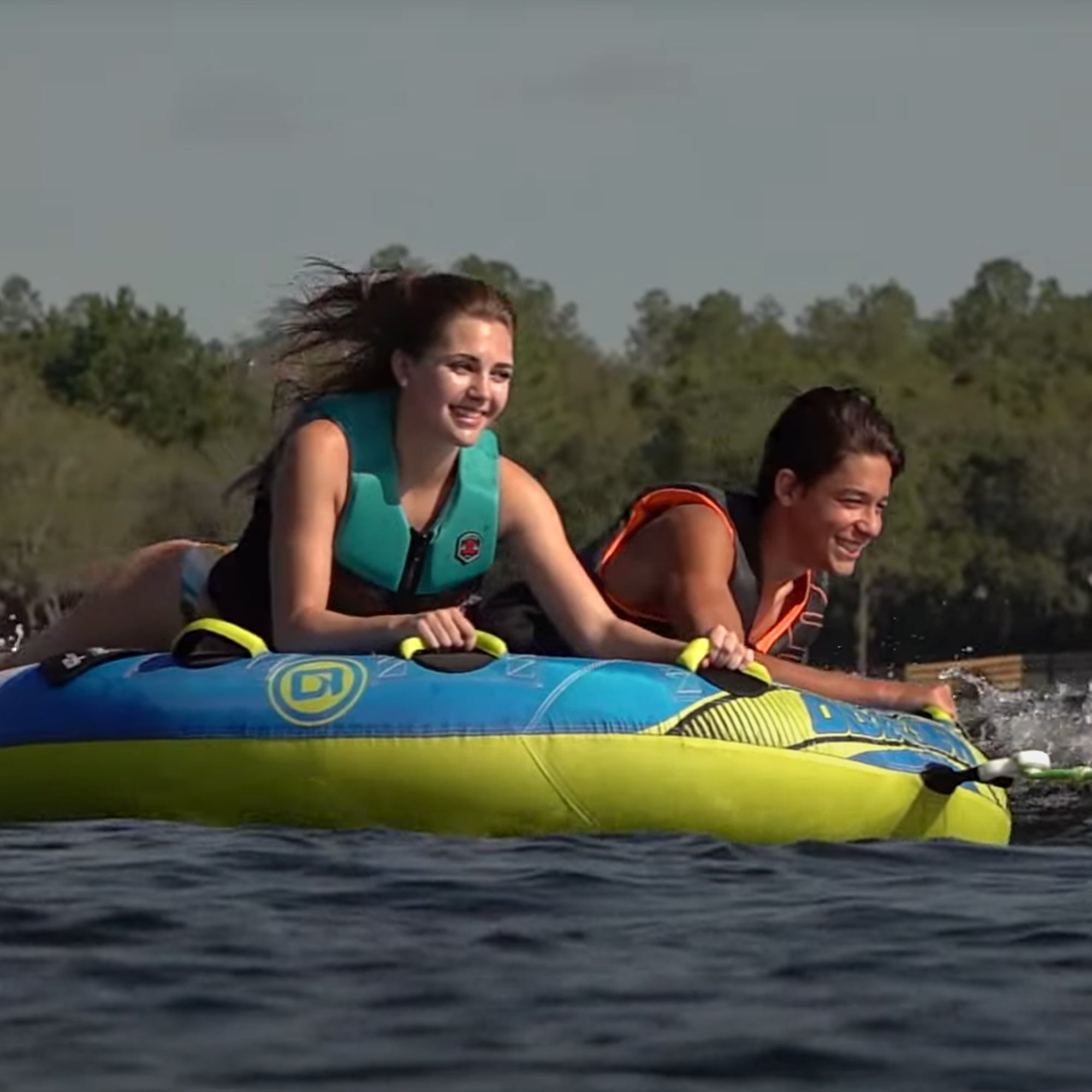 O'Brien Super Screamer 2 Person Inflatable Towable Boating Water Sports Tube - VMInnovations