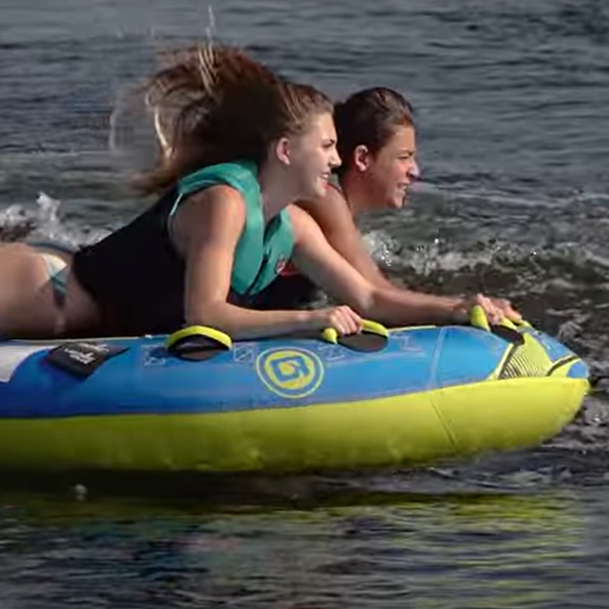 O'Brien Super Screamer 2 Person Inflatable Towable Boating Water Sports Tube - VMInnovations