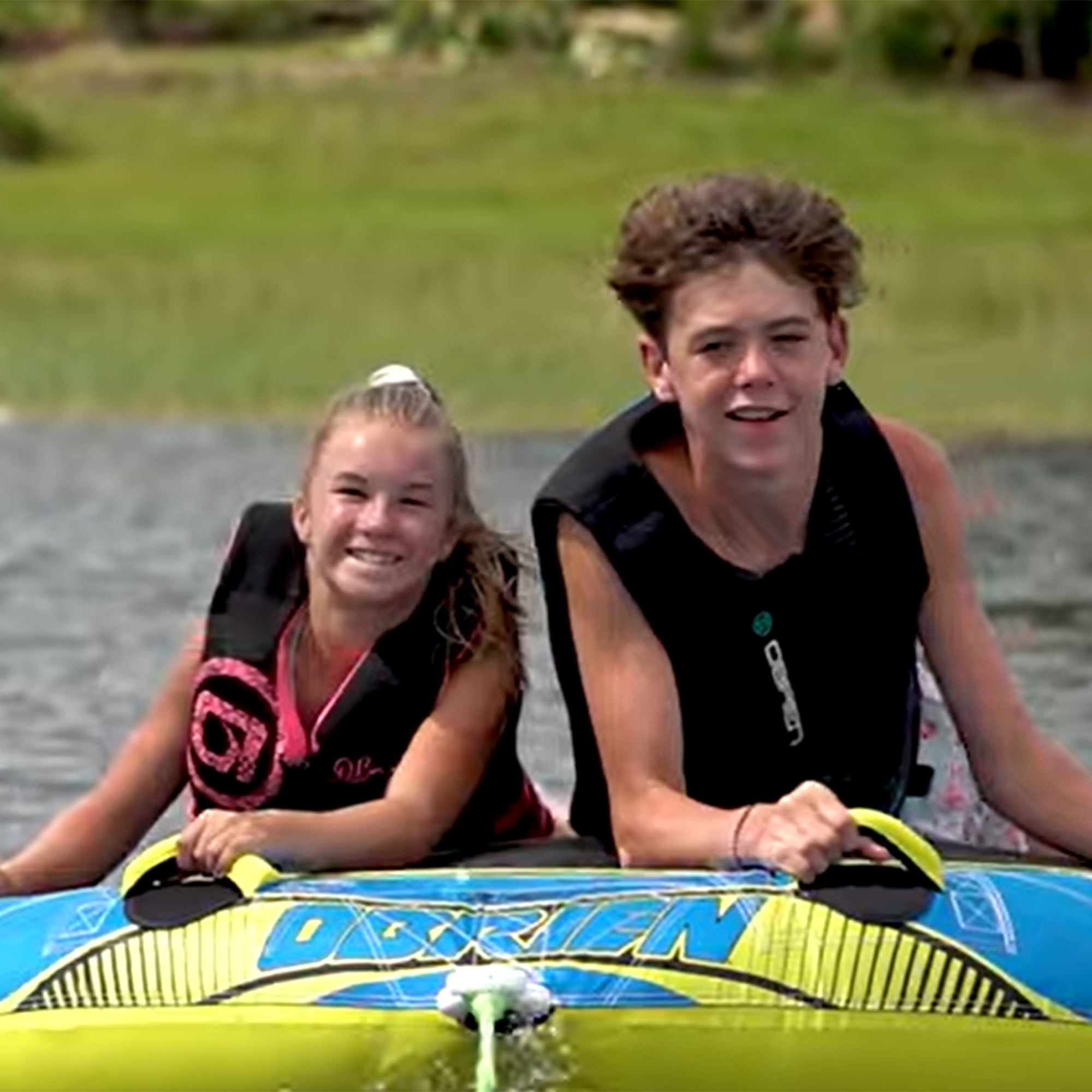 O'Brien Super Screamer 2 Person Inflatable Towable Boating Water Sports Tube - VMInnovations