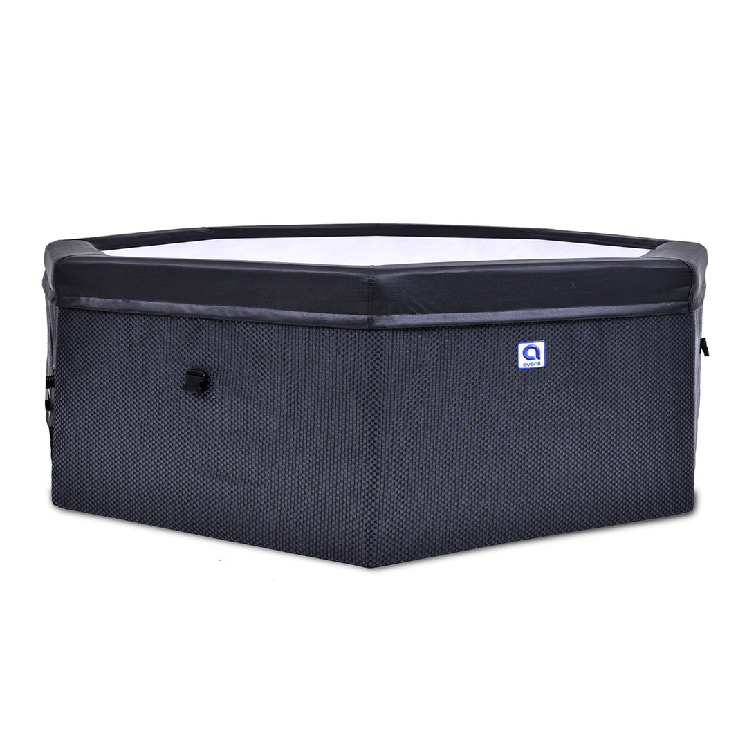 JLeisure Aegean 1,200 Liter 65 inch 6 Person Rigid Foam Wall Hot Tub Spa, Black - VMInnovations