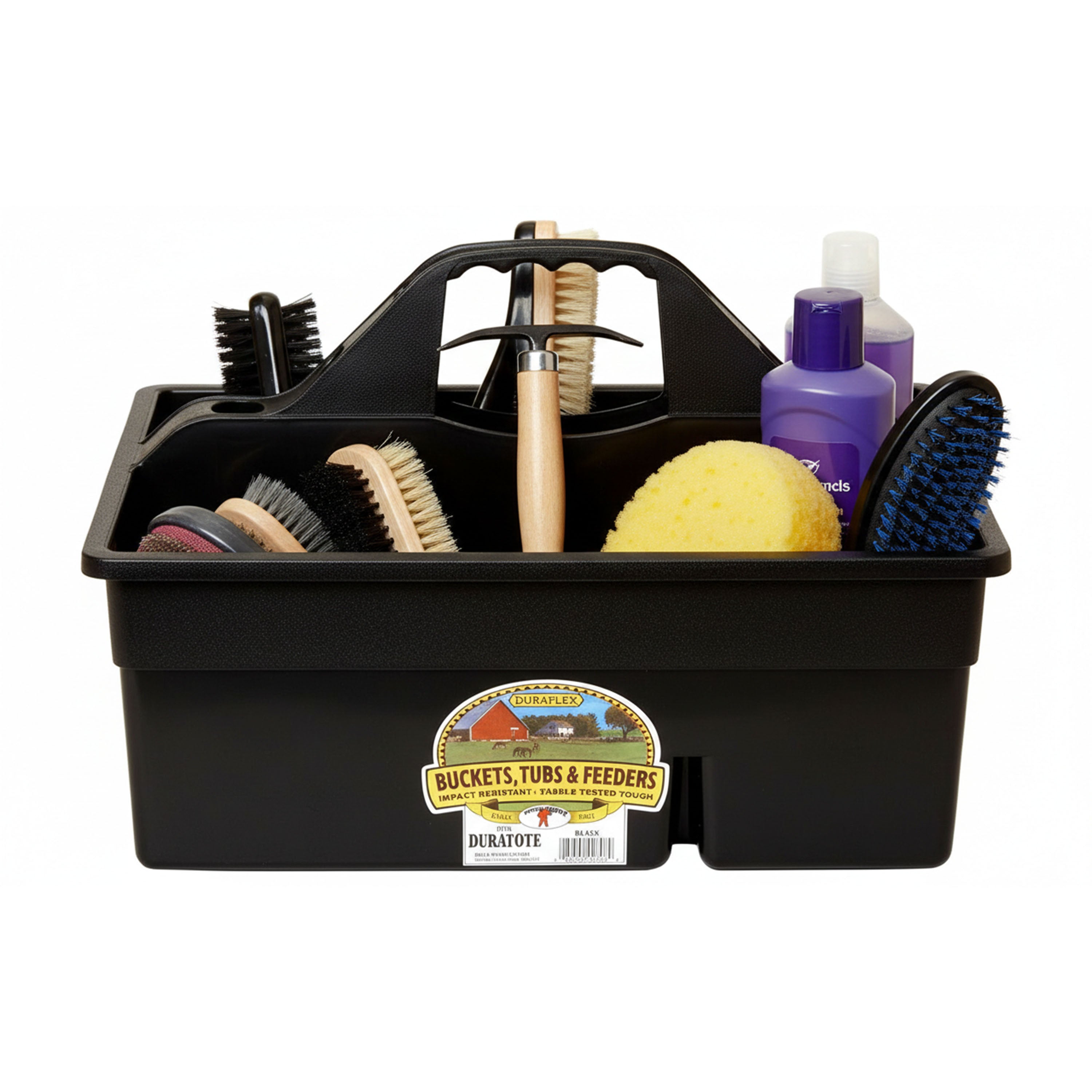 Little Giant DuraTote Tote Box Storage Organizer w/Carrying Handle, Black (Used)